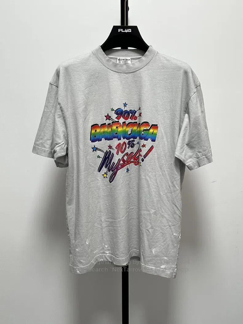 Balenciaga Balenciaga Grey Graffiti Letter Print Short Sleeve Size US XS / EU 42 / 0 - 1 Thumbnail