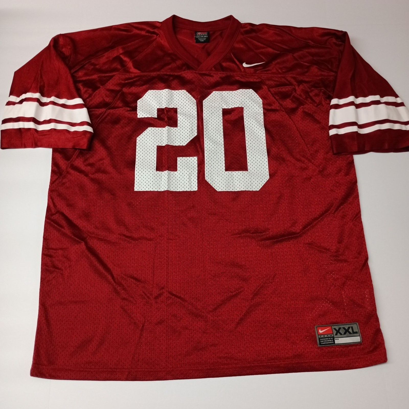 Nike Nike Scarlet Red Jersey #20 Mens Size 2XL Team NCAA Football Size US XXL / EU 58 / 5 - 1 Thumbnail