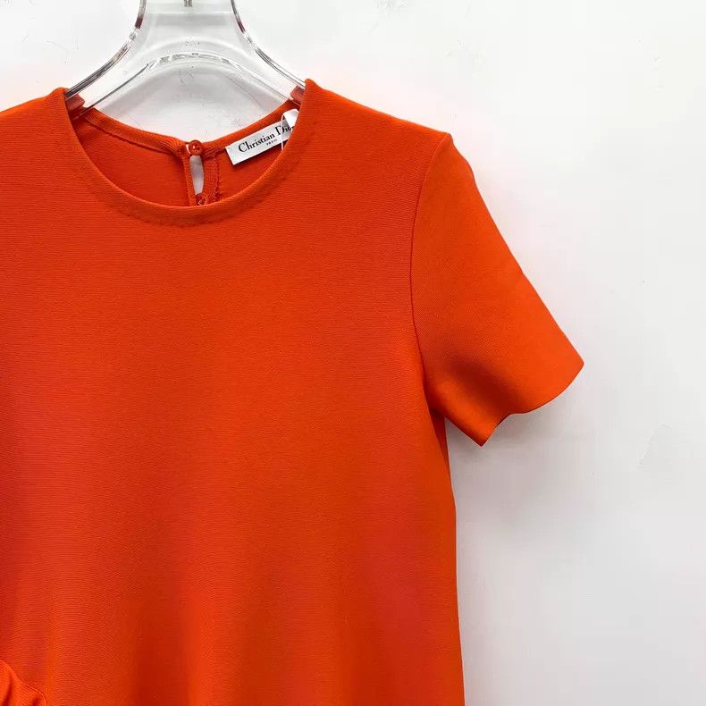 Dior Dior Orange streamer design round-neck short-sleeved dress Size XS / US 0-2 / IT 36-38 - 3 Thumbnail