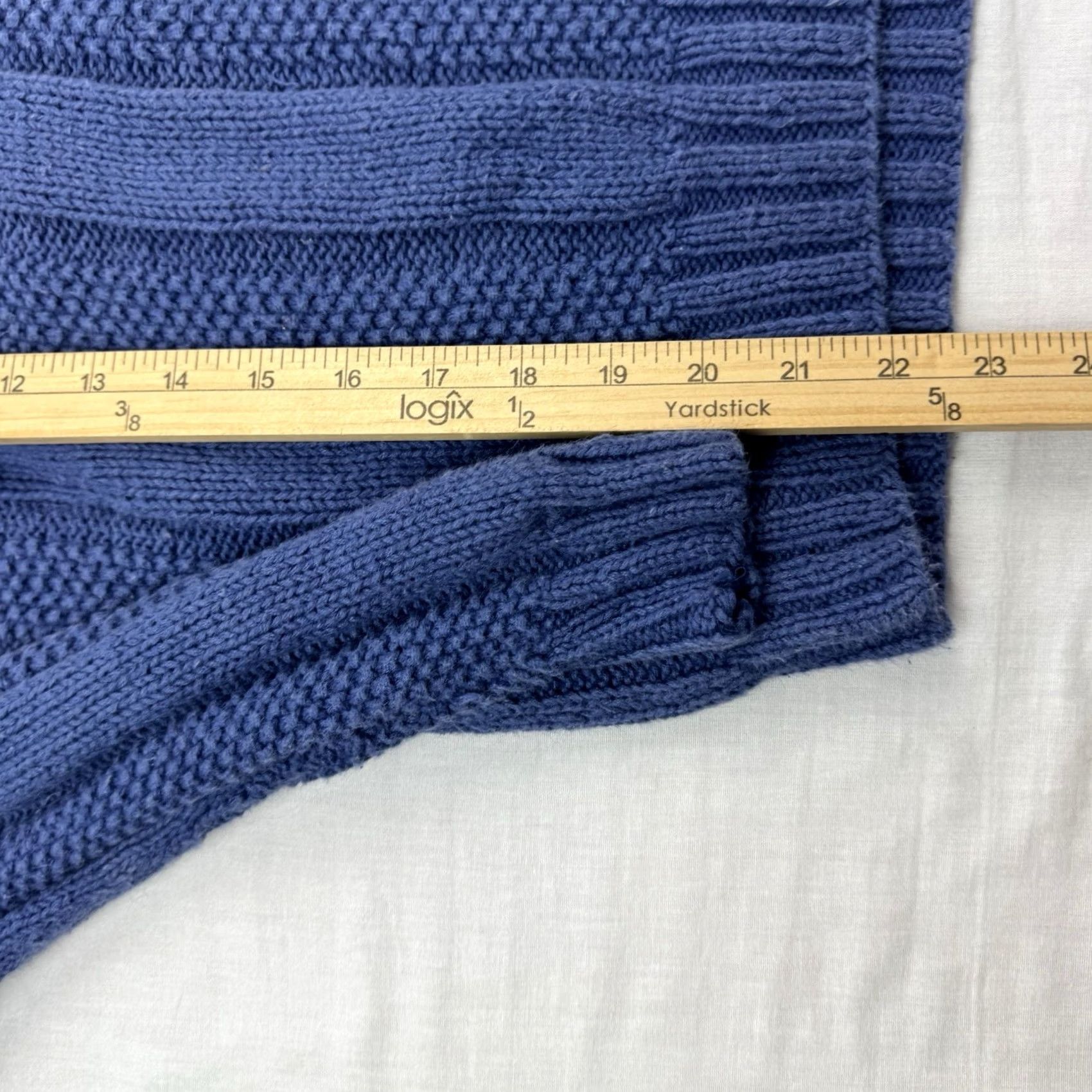 Vintage VINTAGE L.L. Bean Sweater Womens Large Equestrian Winter 90s American Knit Blue Crew Neck Pullover Long Sleeve Ramie Cotton Solid Size L / US 10 / IT 46 - 7 Thumbnail