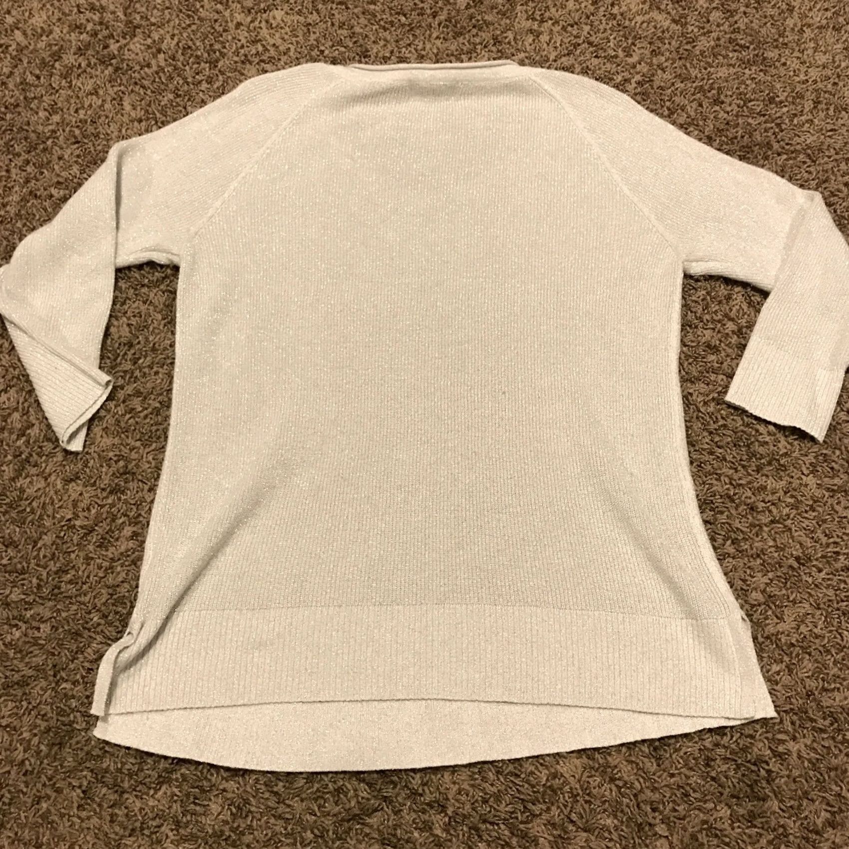 Liz Claiborne Liz Claiborne Womens M Gray Glitter Lightweight Sweater A4 Size M / US 6-8 / IT 42-44 - 3 Thumbnail