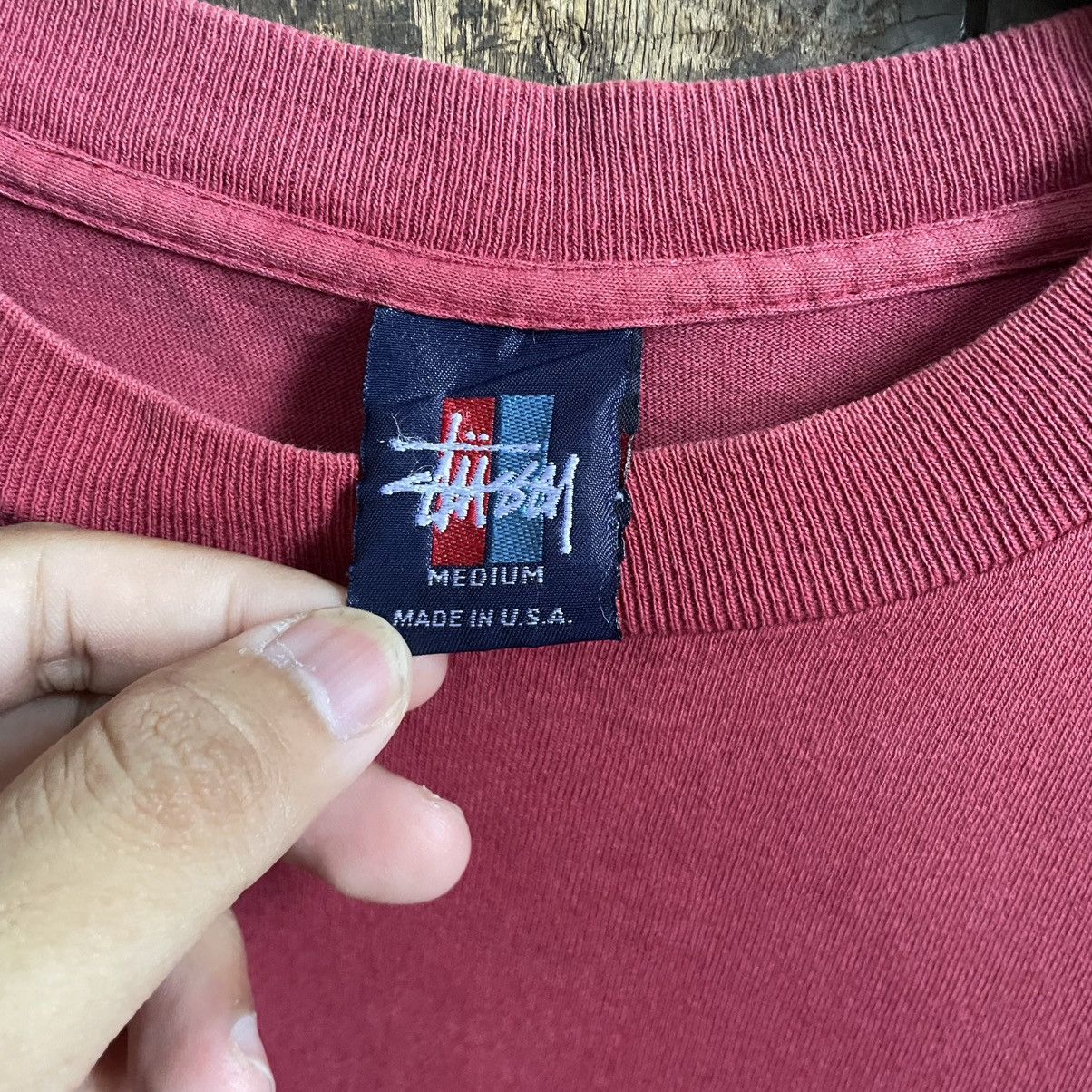Stussy Vintage 90's Stussy International USA Flag Tee Shirt Size US M / EU 48-50 / 2 - 7 Thumbnail