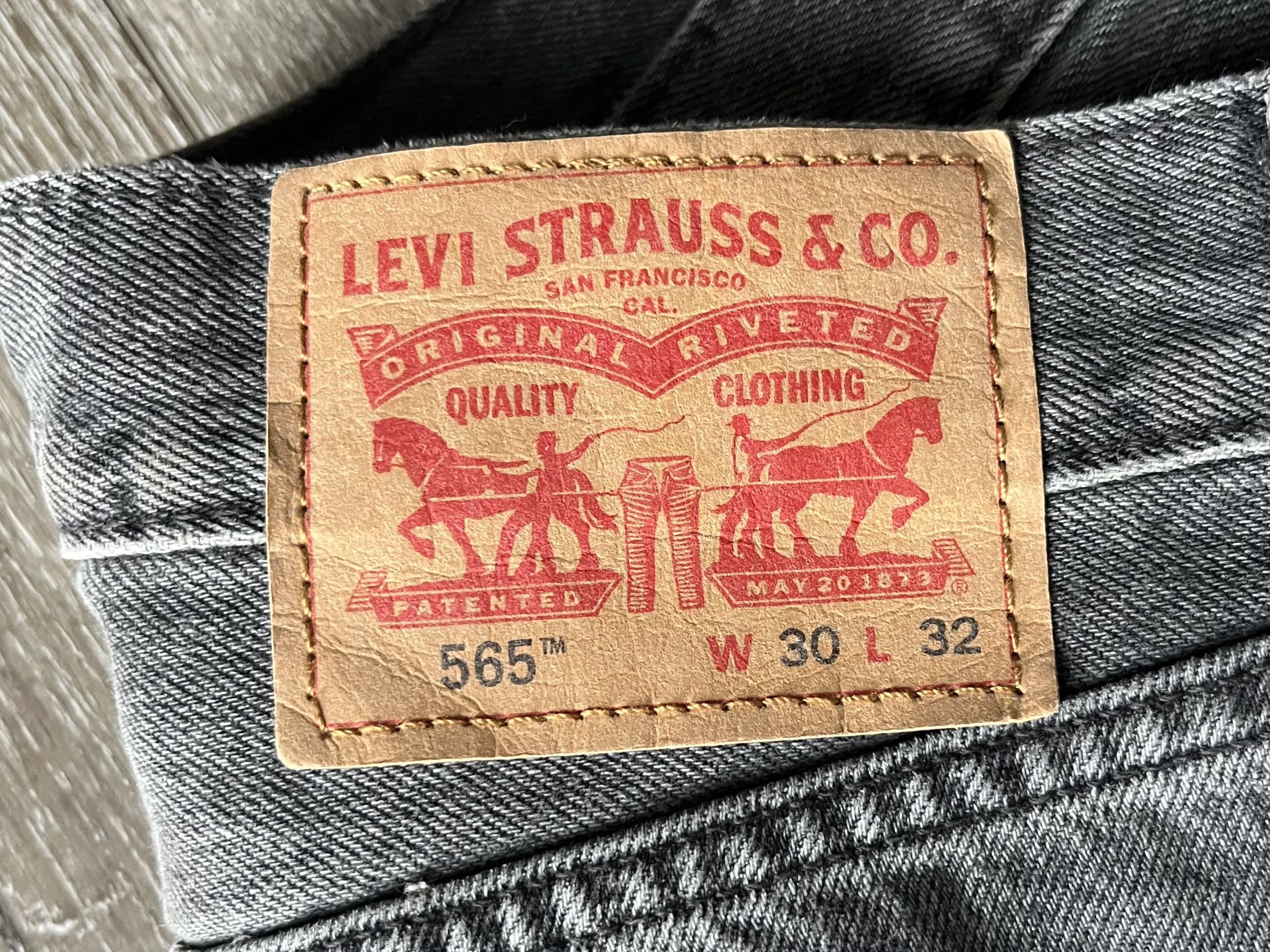 Levi's Levi’s 565 Relaxed Fit Jeans – Grey Wash (30x32) Size US 30 / EU 46 - 2 Thumbnail
