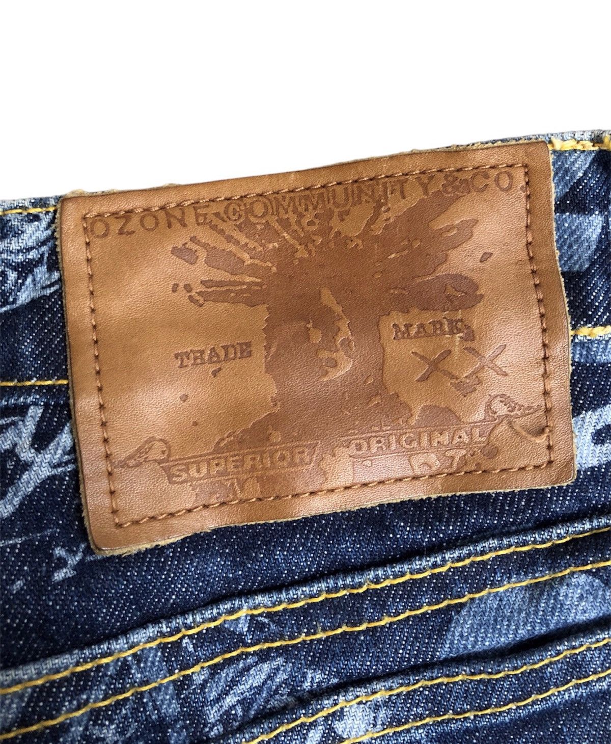 Hysteric Glamour Ozone Community All Over Print Denim Jeans Size 27" / US 4 / IT 40 - 10 Thumbnail