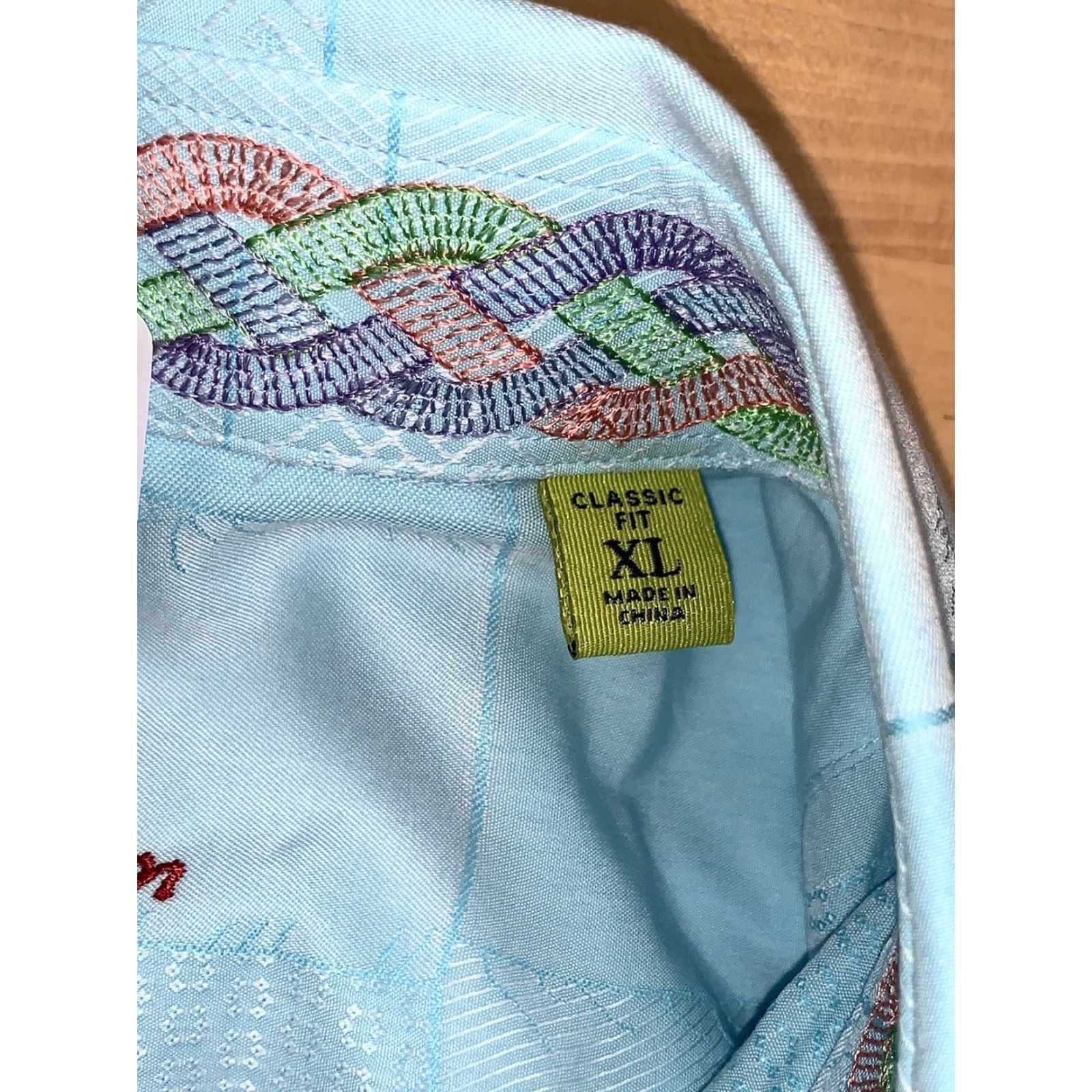 Robert Graham Robert Graham Mens Button-Up Shirt XL Classic Fit Light Blue Patchwork Shirt Size US XL / EU 56 / 4 - 4 Thumbnail
