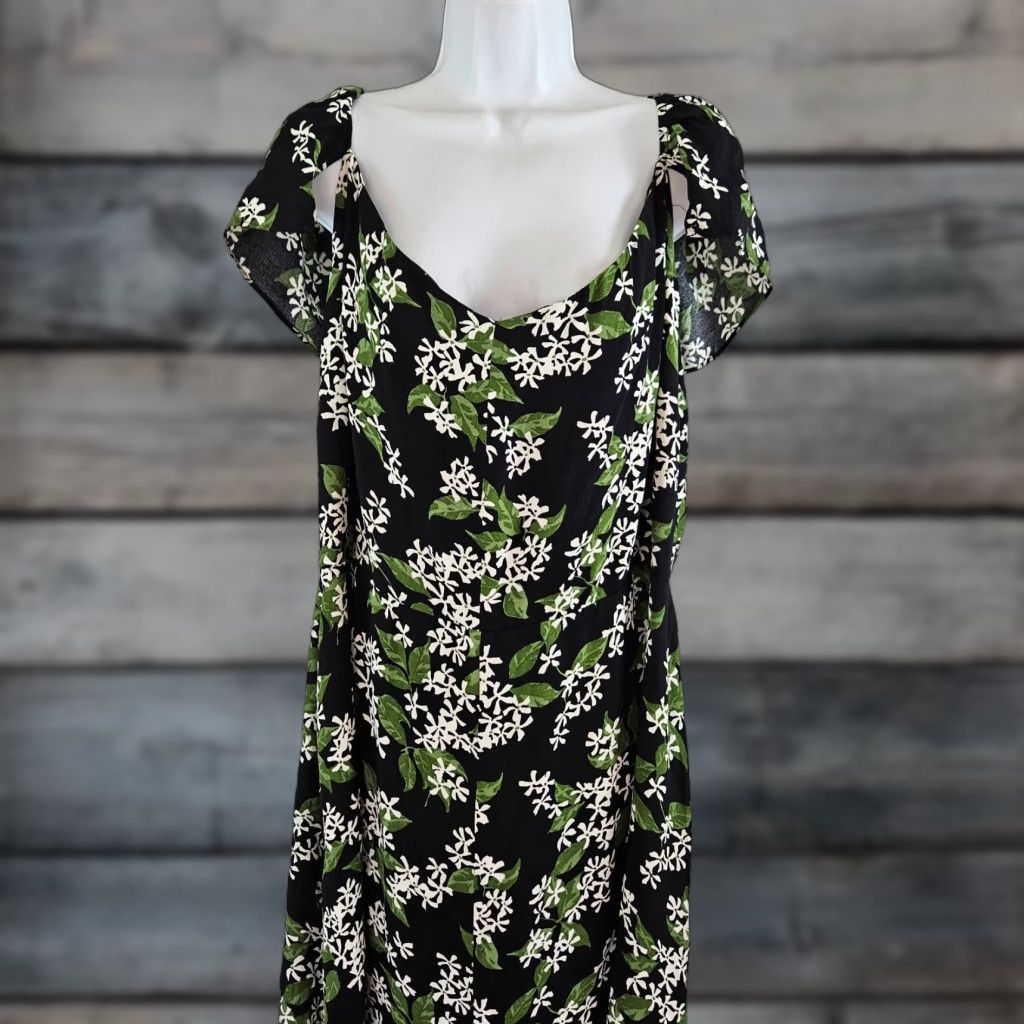 Reformation Green Floral Dress | Grailed