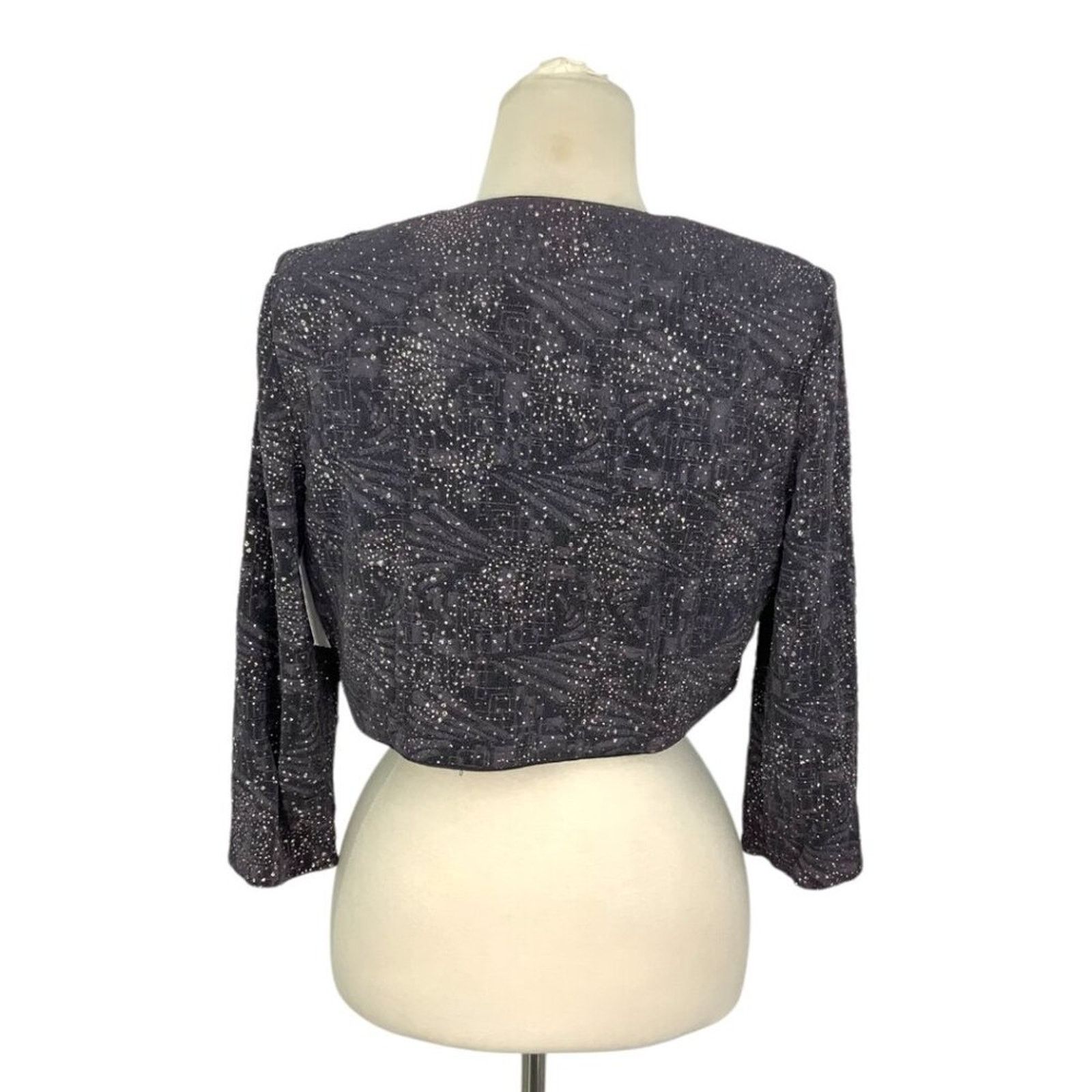 Alex Evenings Alex Evenings 3/4 Sleeve Open Cardigan Gray Silver 10 NWOT Size L / US 10 / IT 46 - 7 Thumbnail