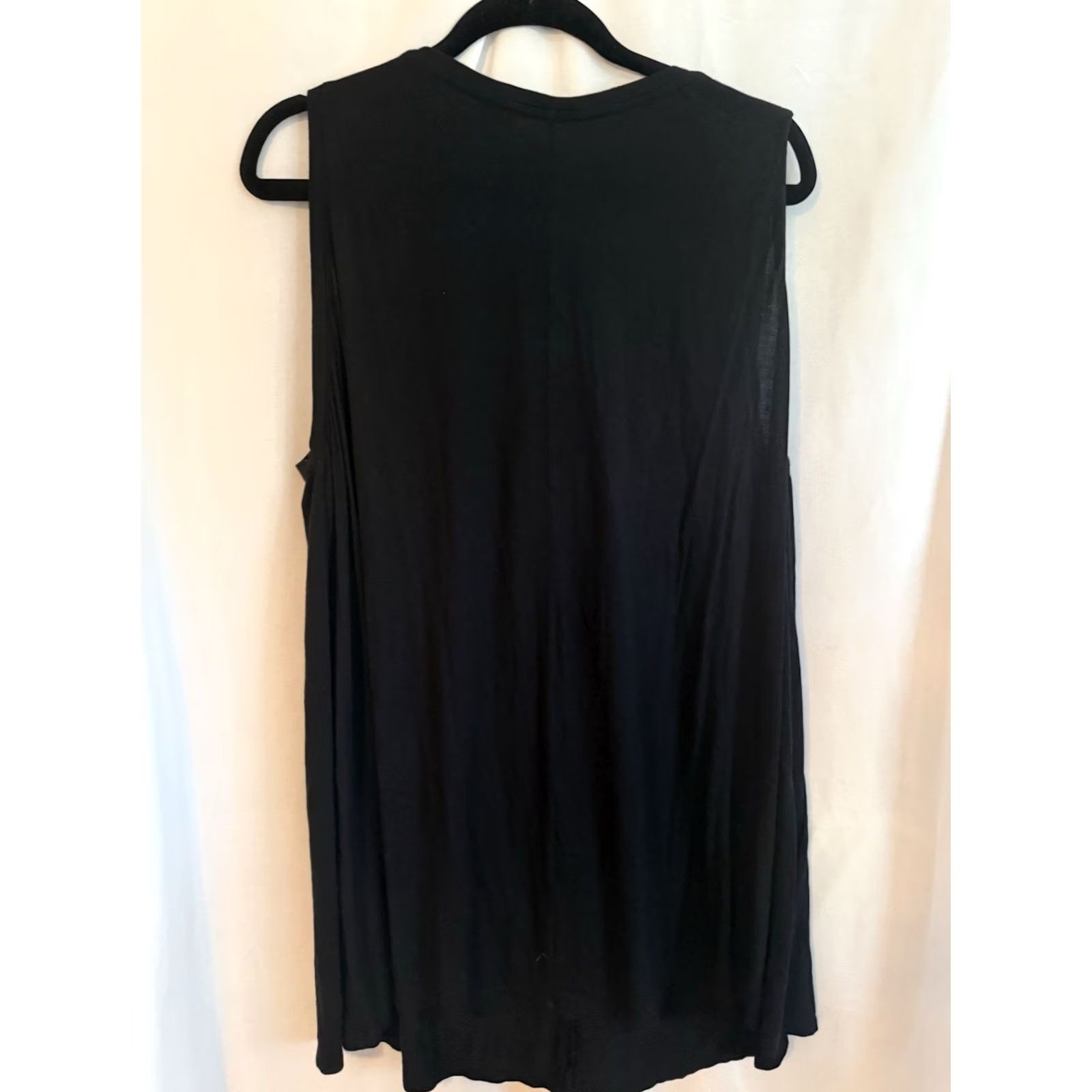 Vintage Lane Bryant Black Sleeveless Tank 22/24 Plus Curvy Flowy Basic Minimal Goth Women Size 4XL / US 24-26 - 2 Thumbnail