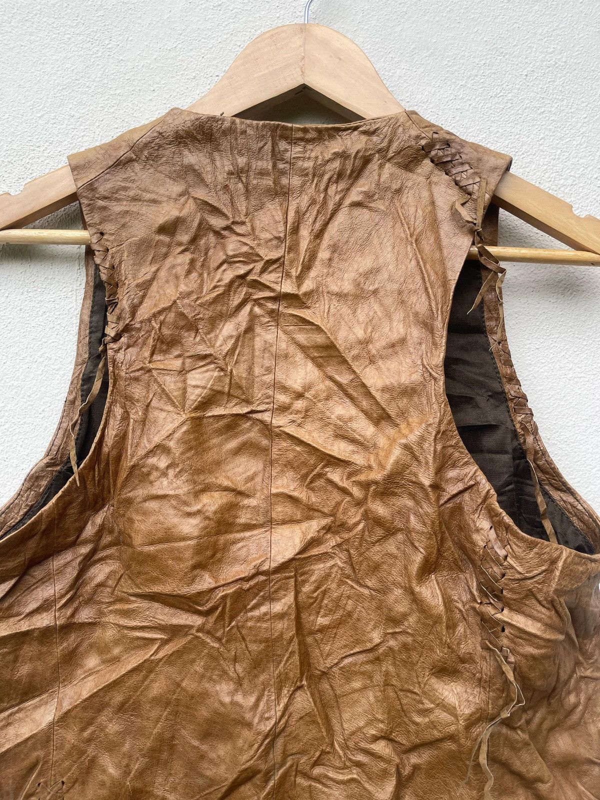 If Six Was Nine × Japanese Brand × Le Grande Bleu (L.G.B.) GOA Deconstructed Leather Vest Jacket Size US M / EU 48-50 / 2 - 17 Thumbnail