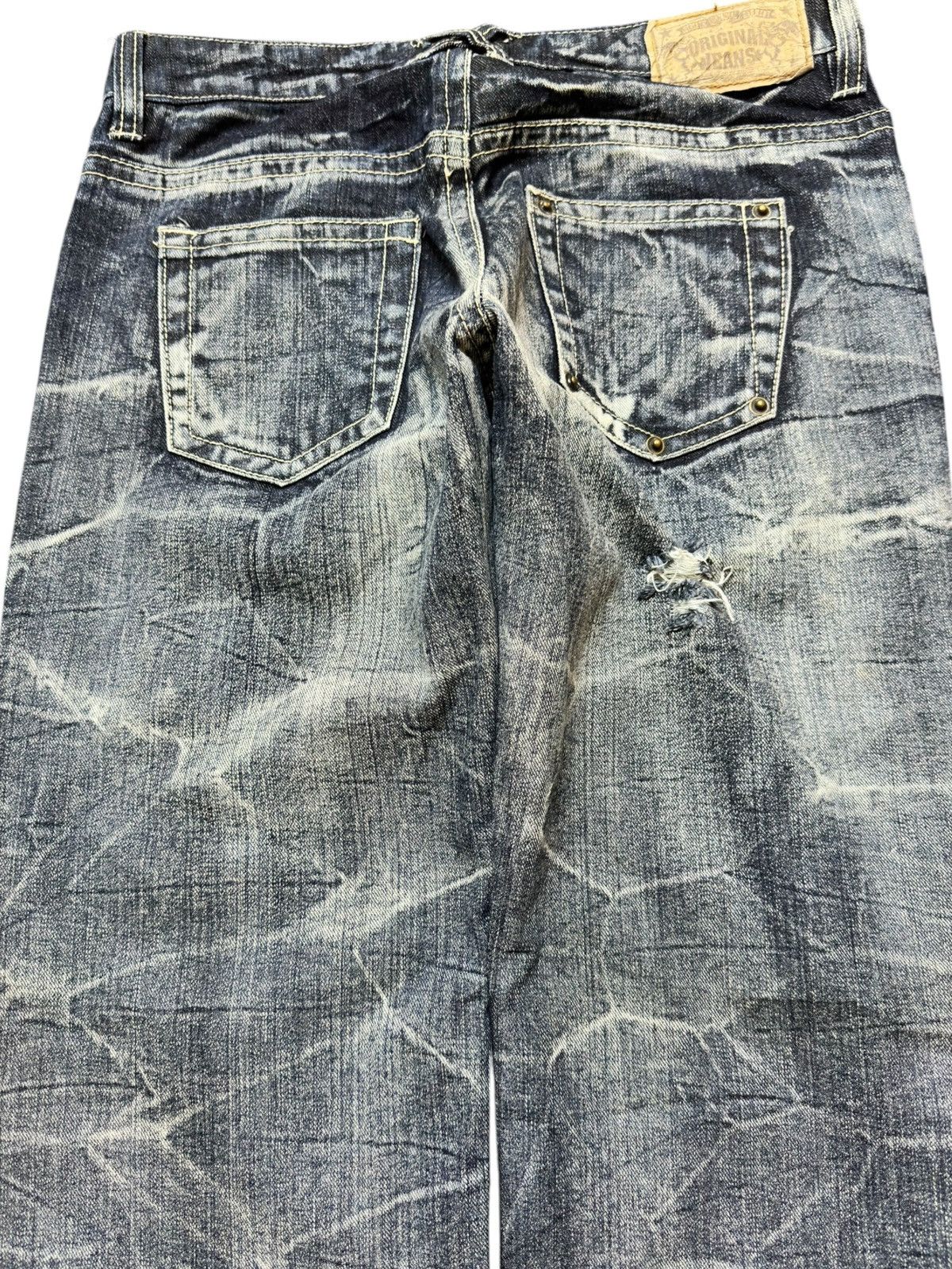 Hysteric Glamour Vintage Japanese Brand Honeycomb Ripped Distressed Denim Size US 31 - 5 Thumbnail