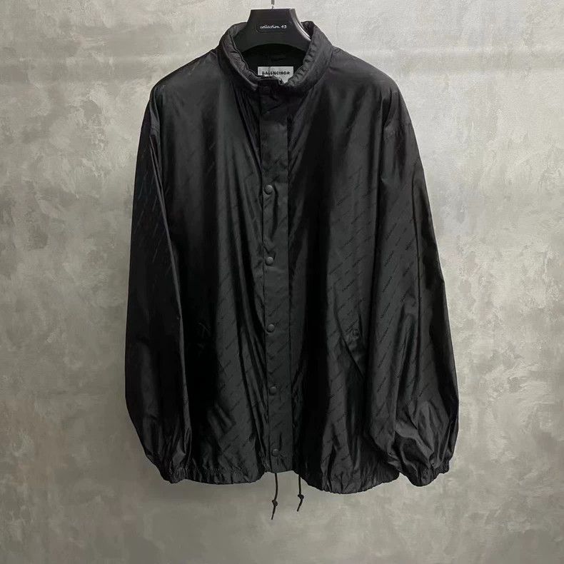 Balenciaga Balenciaga Black Logo Rain Jacket Size US XS / EU 42 / 0 - 1 Thumbnail