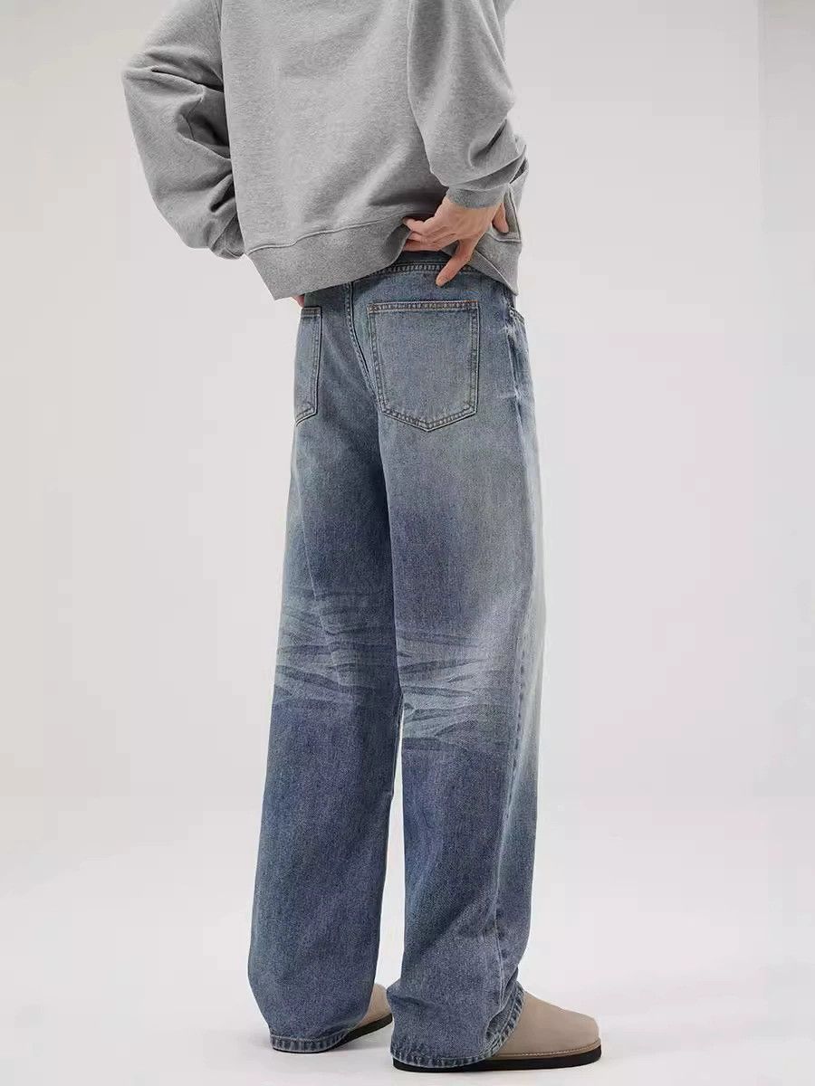 Jean American cleanfit loose men's ice blue straight jeans Size US 32 / EU 48 - 4 Thumbnail