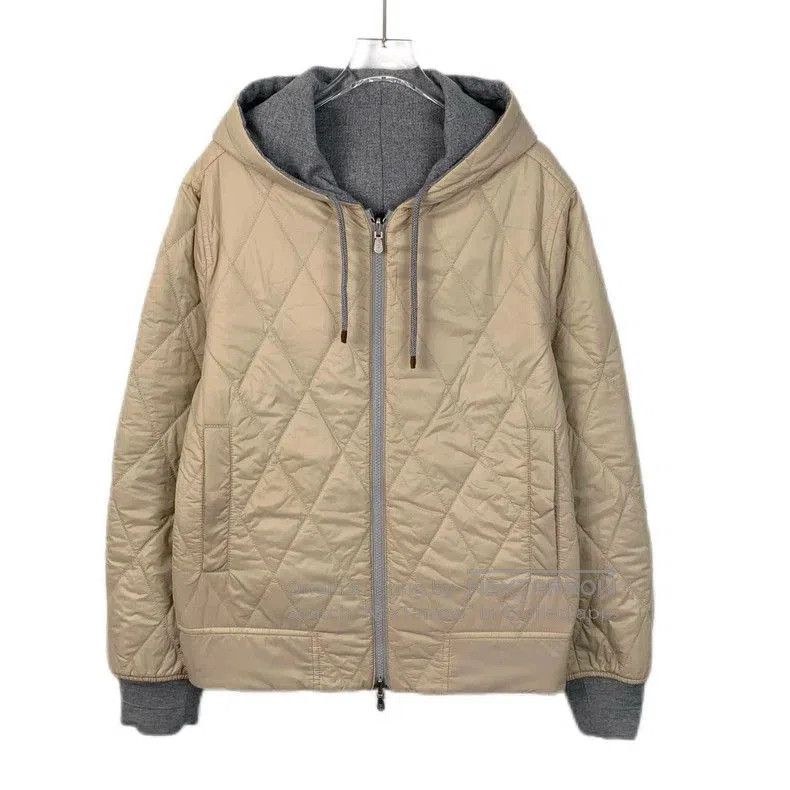 Brunello Cucinelli Brunello Cucinelli Gray Wool Hooded Jacket. Size US XS / EU 42 / 0 - 3 Thumbnail