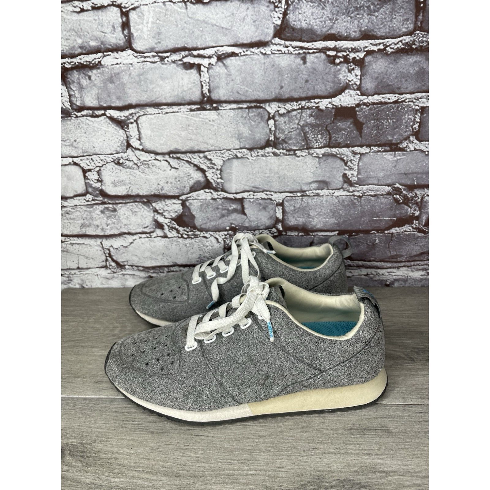 Native Native Monaco Gray Suede White Lace Up Casual Sneakers Shoes Size US 7 / EU 40 - 14 Thumbnail