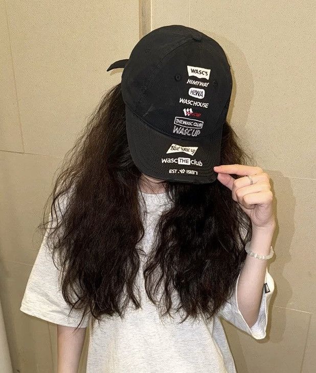Japanese Brand Retro punk y2k embroidered distressed raw ball cap hat Size ONE SIZE - 6 Thumbnail