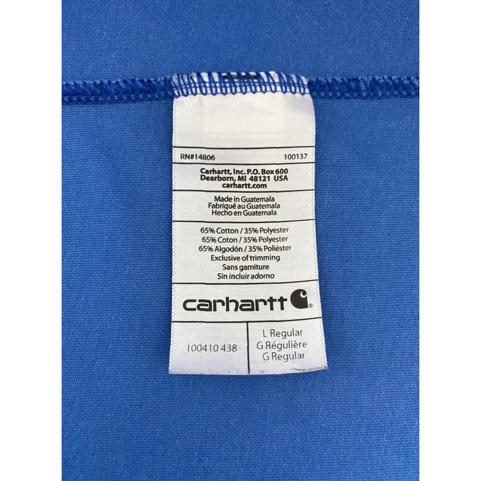Carhartt Carhartt Shirt Mens Large Blue Relaxed Fit Pocket Workwear Crew Neck Tee T-Shirt Size US L / EU 52-54 / 3 - 5 Thumbnail