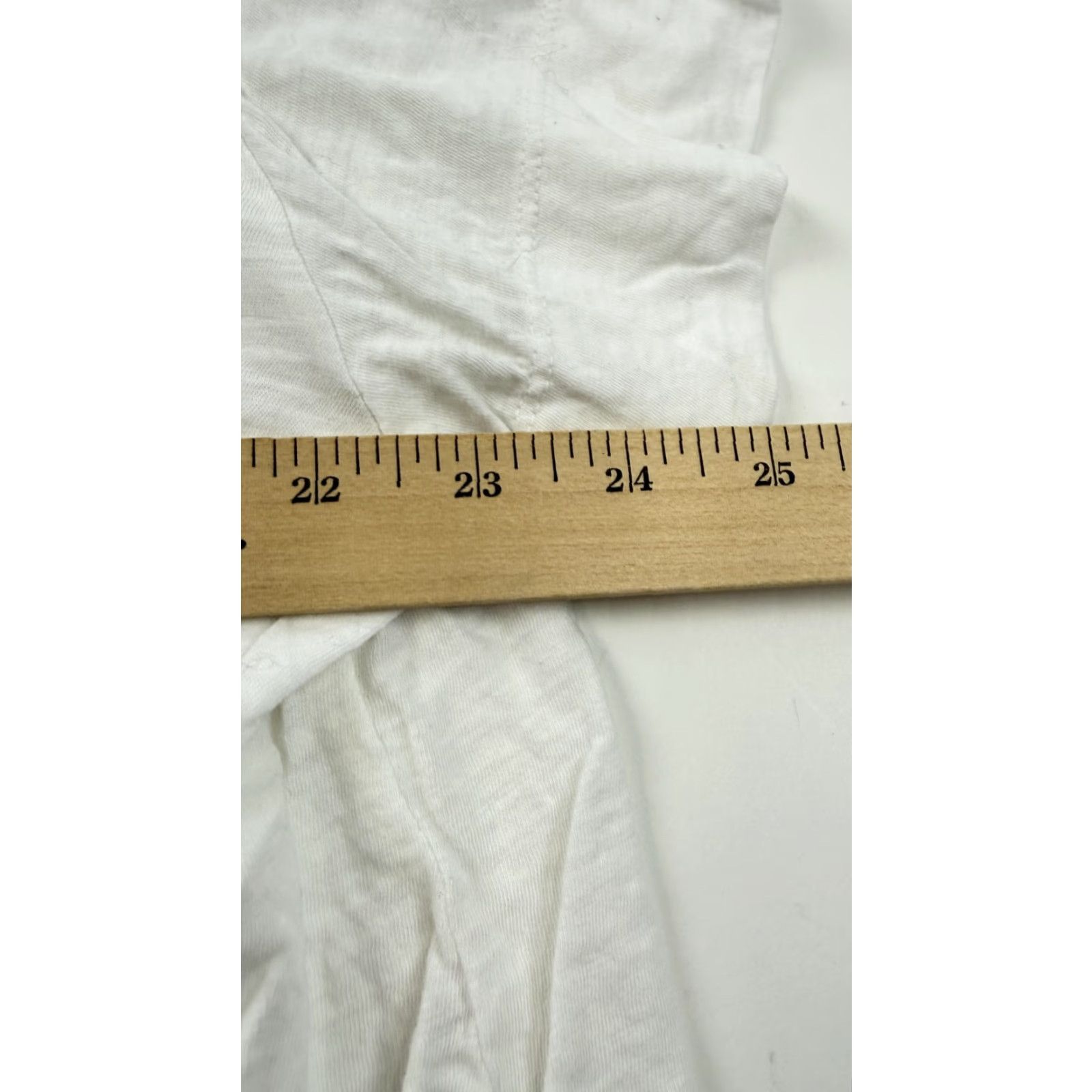 Loft LOFT Blouse Womens Large White Pintuck Henley Short Sleeve Peasant Top - 100% Cotton, Relaxed Fit Size L / US 10 / IT 46 - 7 Thumbnail