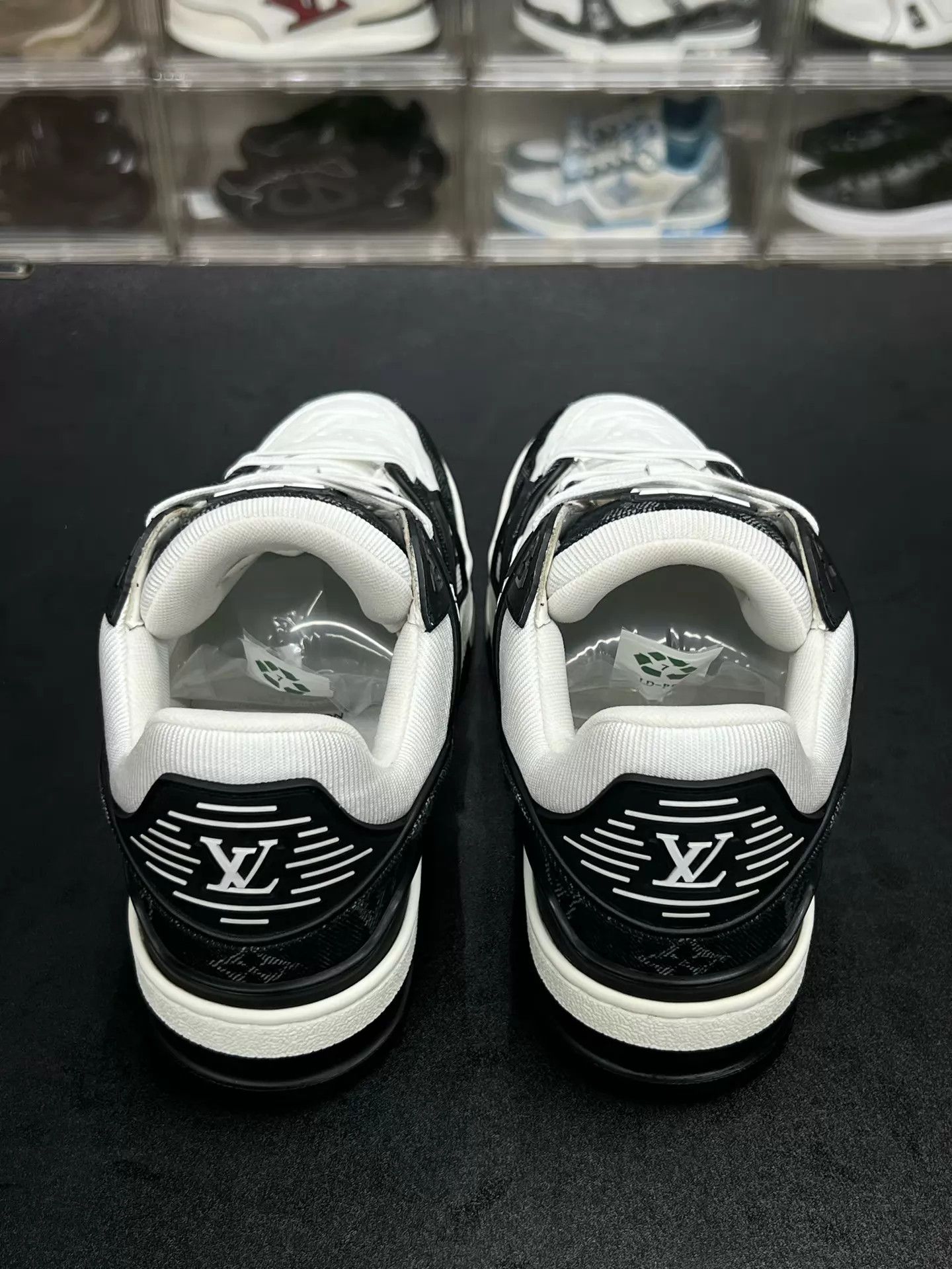 Louis Vuitton LV Trainer Black White Denim UK3.5/37.5 LN Dust Bag Size US 7 / IT 37 - 7 Thumbnail