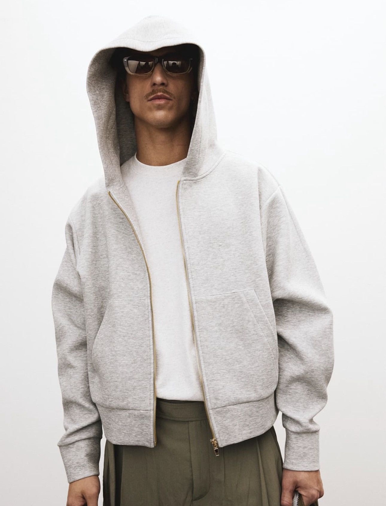 RECTO RECTO Logo Detail Zip Hoodie Grey Size L Size US L / EU 52-54 / 3 - 5 Thumbnail