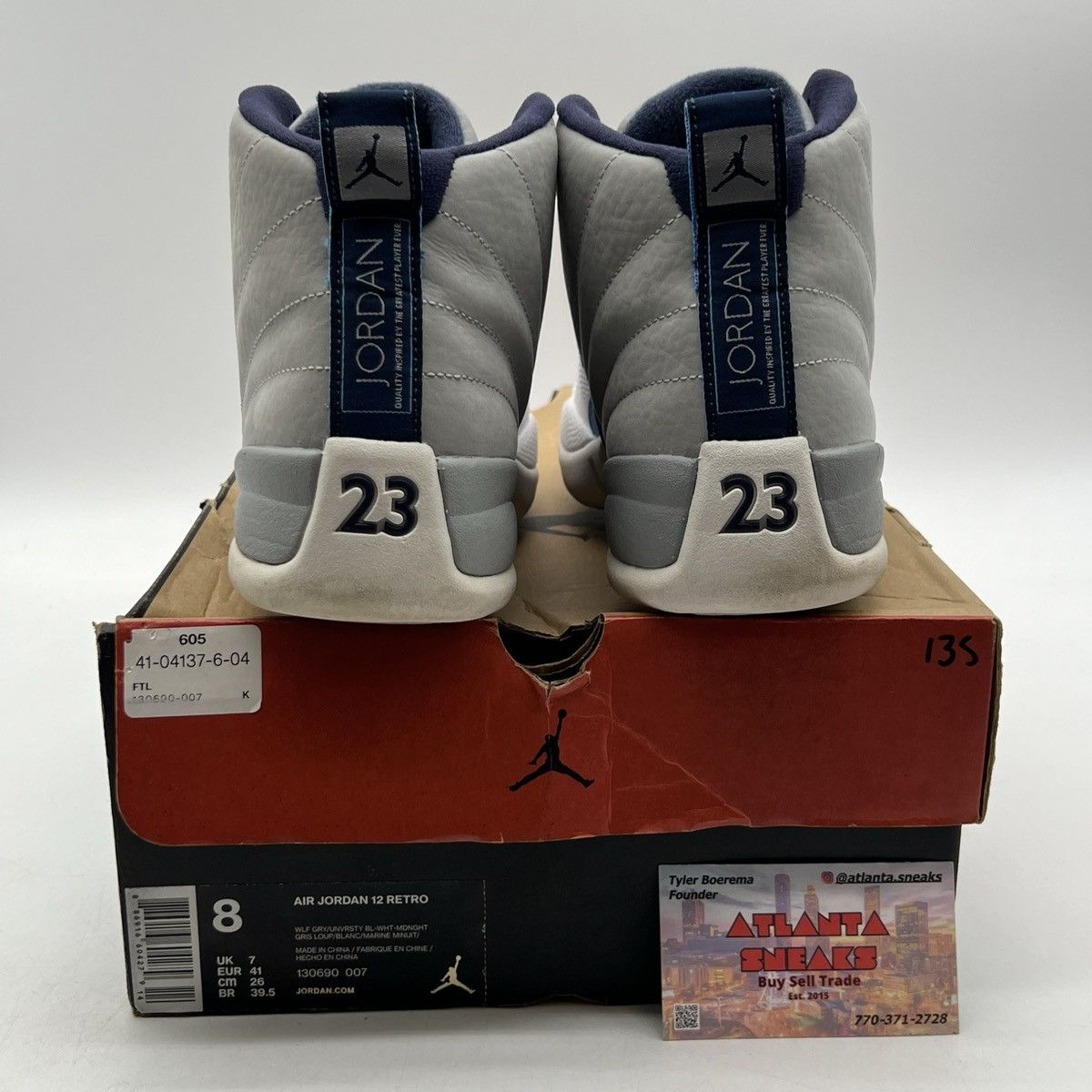 Jordan Brand Air Jordan 12 grey university blue Size US 8 / EU 41 - 3 Thumbnail