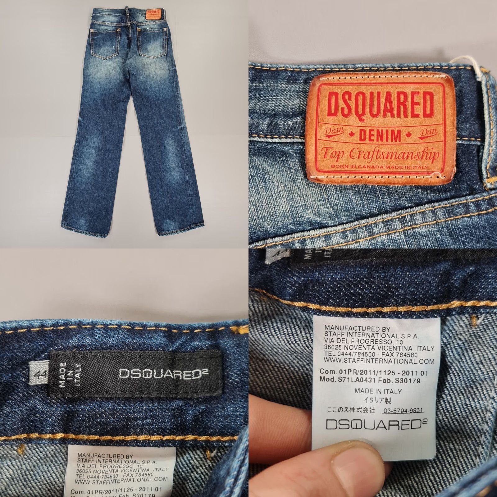 Dsquared2 Dsquared2 Jeans Blue W30 L31 44 Regular Fit Denim 5-Pocket Button Fly Made In Italy Mens Straight Leg Vintage No Size US 44 / EU 60 - 8 Thumbnail