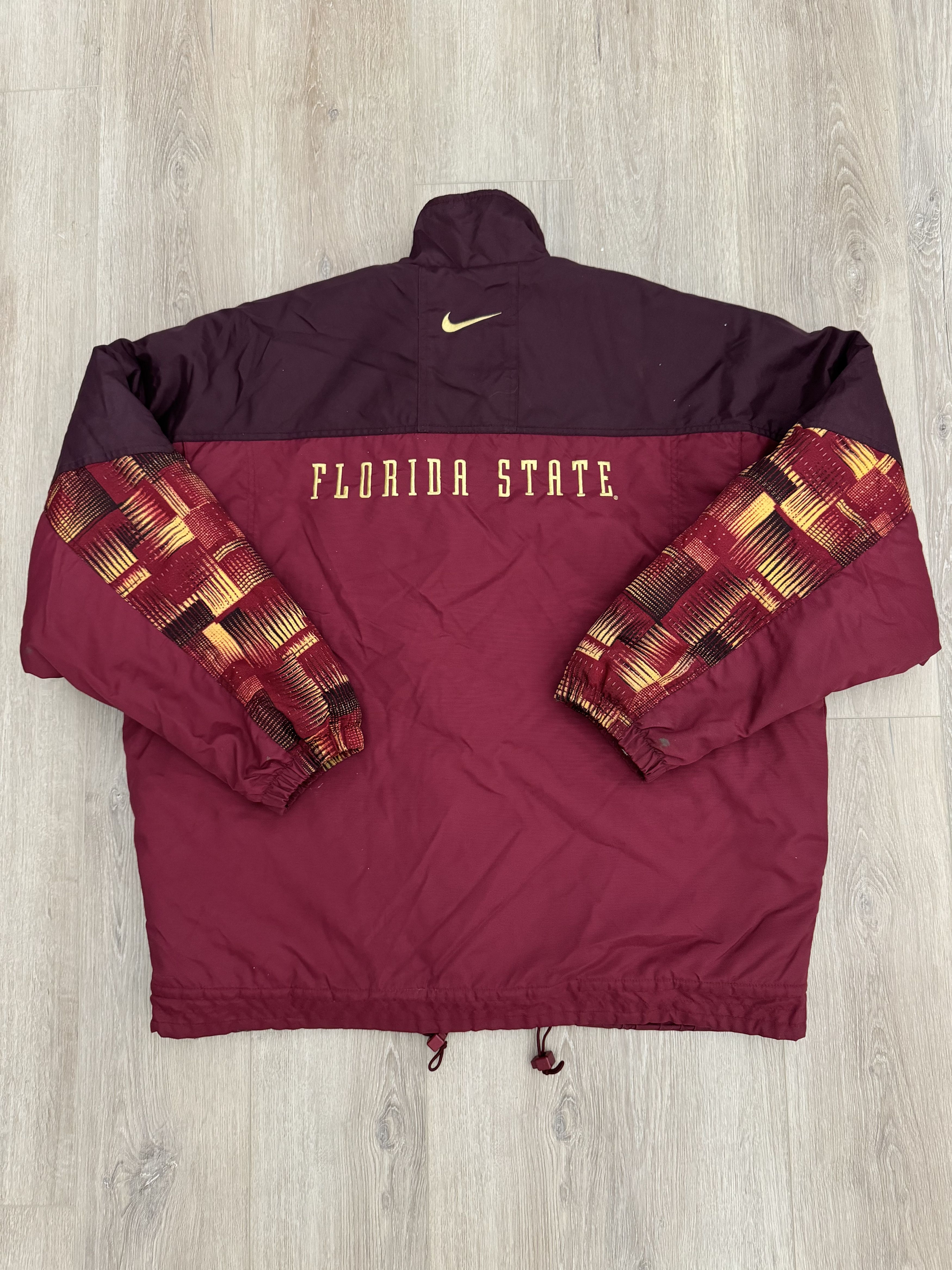 Nike × Vintage 90s NIKE FLORIDA STATE SEMINOLES PUFFER JACKET SMALL CHECK Size US XL / EU 56 / 4 - 3 Thumbnail