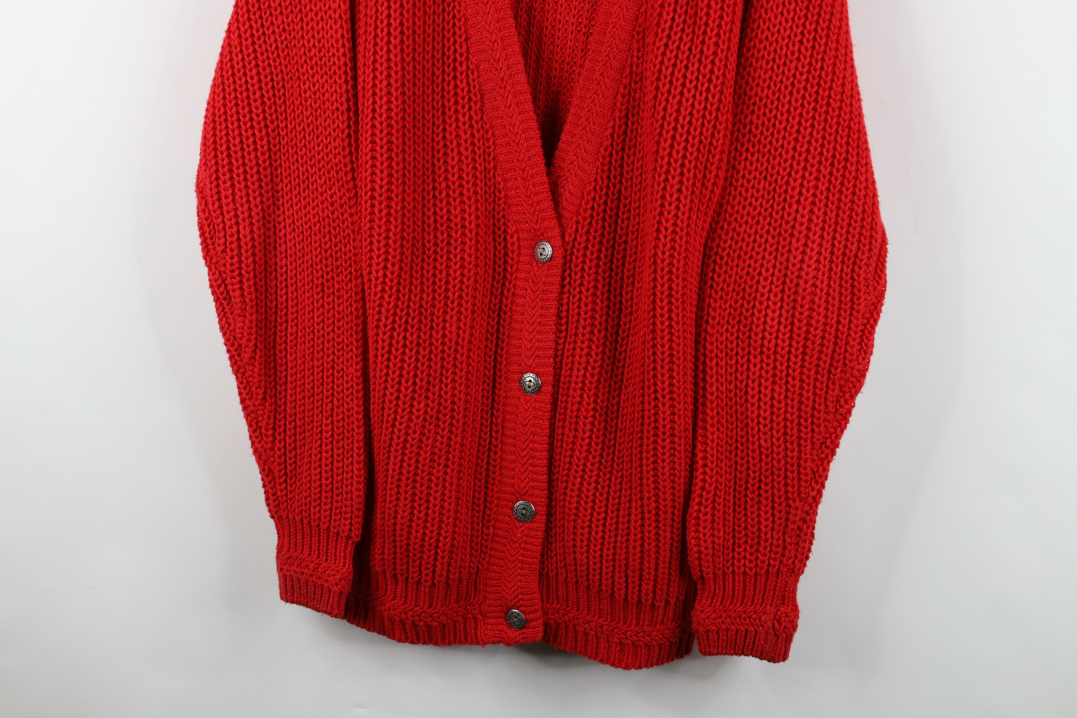 Vintage Vintage 90s Streetwear Ribbed Knit Baggy Cardigan Sweater Size M / US 6-8 / IT 42-44 - 3 Thumbnail