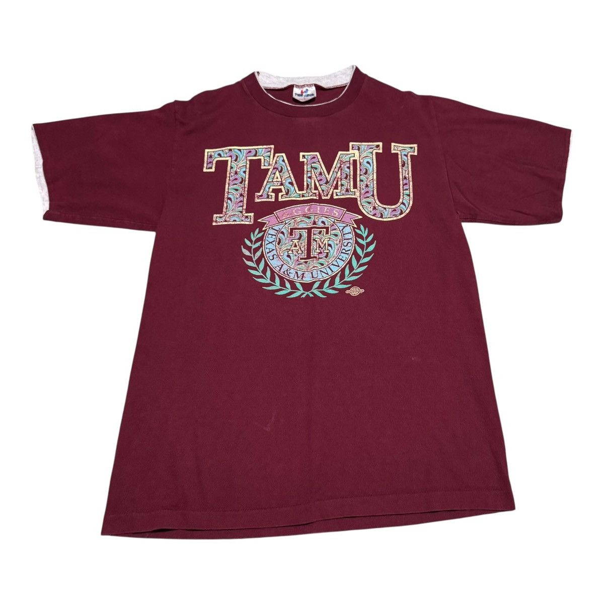 TEE JAYS Vintage 90s Texas A&M University Faded Shirt Women's Large Size L / US 10 / IT 46 - 1 Thumbnail