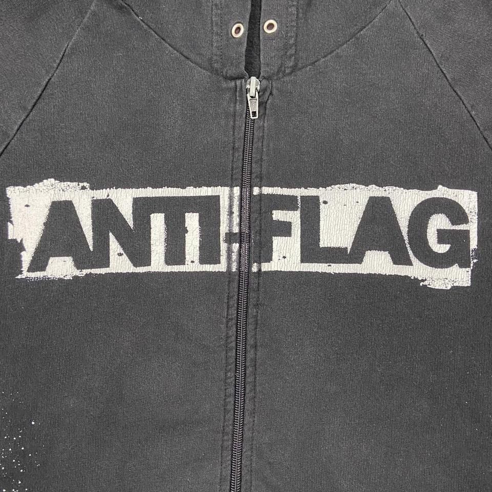 Vintage Vintage Anti-Flag Zip Up Hoodie Size US M / EU 48-50 / 2 - 3 Thumbnail