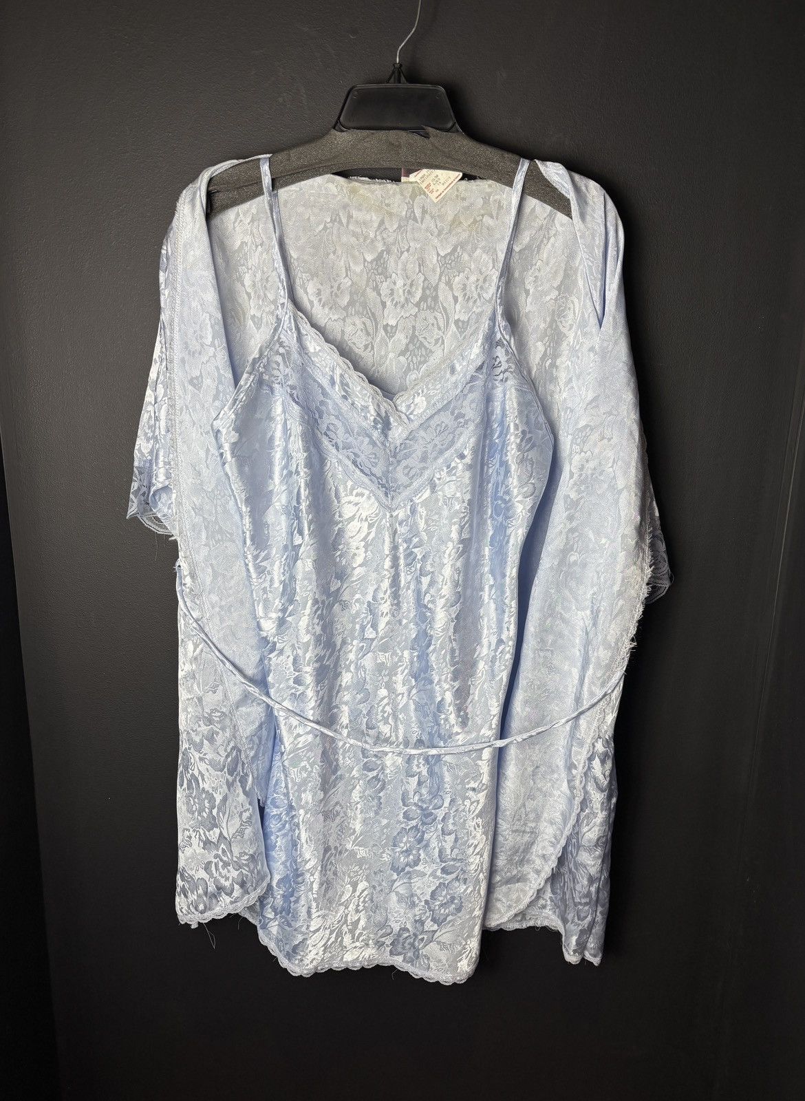 Vintage Y2K Vintage Slip Dress Sleep Set Shiny Satin Gown Lounge Two Size XL / US 12-14 / IT 48-50 - 3 Thumbnail