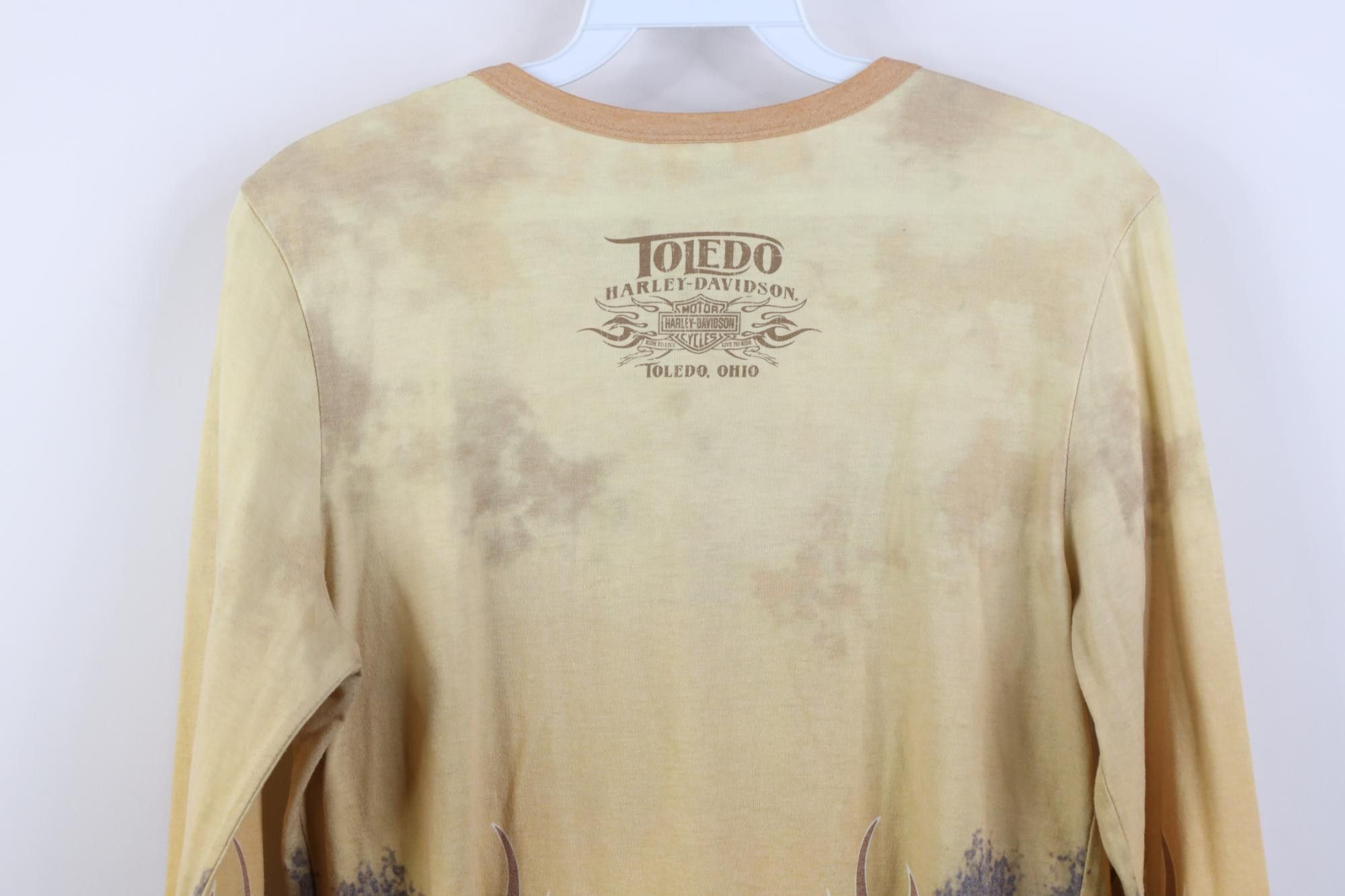Harley Davidson Vintage Y2K Harley Davidson Flames All Over Print T-Shirt Size M / US 6-8 / IT 42-44 - 13 Thumbnail