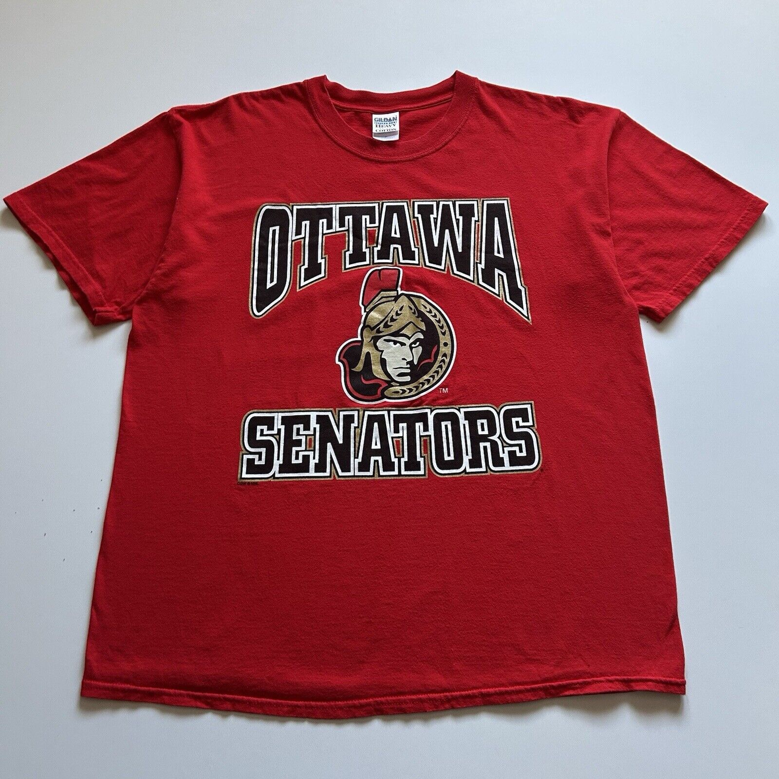 Gildan × NHL × Vintage Vintage Y2K Ottawa Senators NHL T Shirt XL Hockey Logo Red Size US XL / EU 56 / 4 - 1 Thumbnail