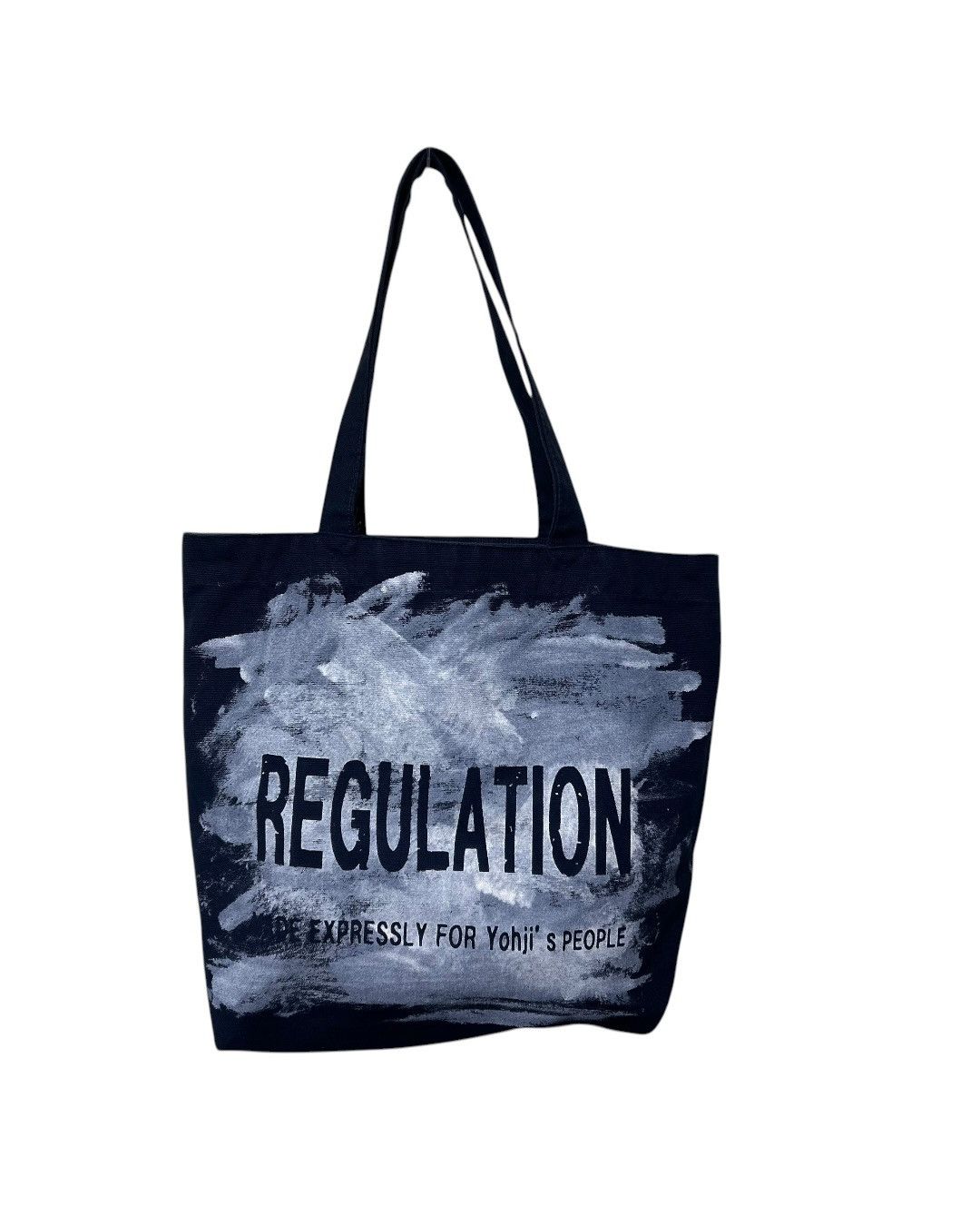 Yohji Yamamoto 729 Yohji Yamamoto bag tote navy cotton Paint design Size ONE SIZE - 1 Thumbnail