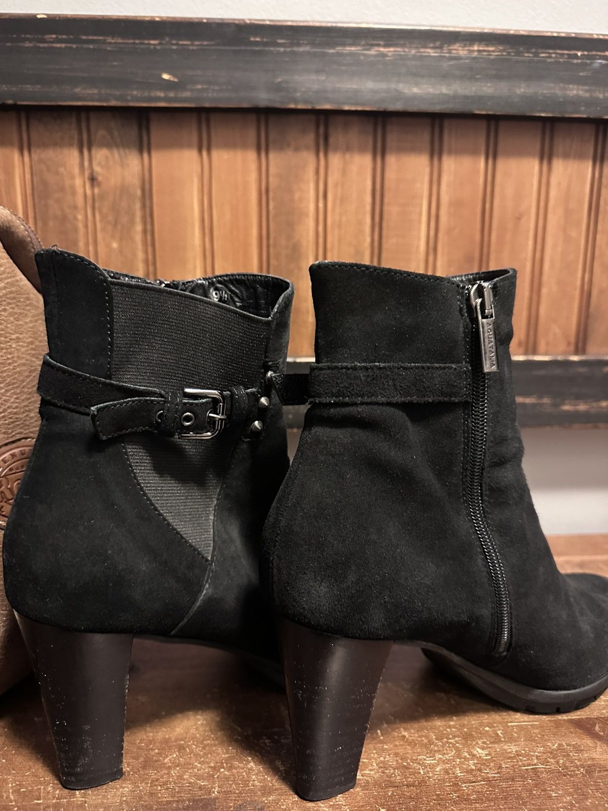 Aquatalia Black suede studded Aquatalia boots Size US 8.5 / IT 38.5 - 4 Thumbnail