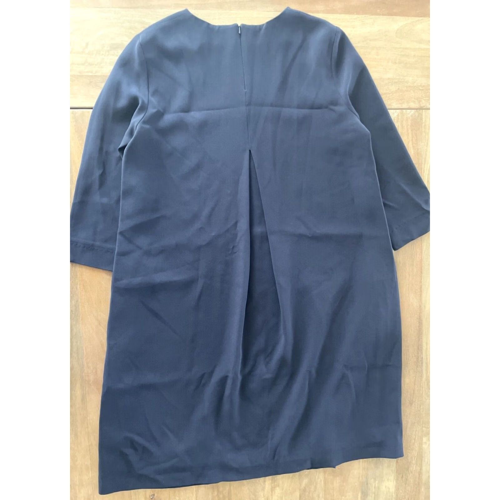 Max Mara Max Mara Studio Navy Blue Round Neck Midi Shift Dress Womens L Size L / US 10 / IT 46 - 2 Thumbnail