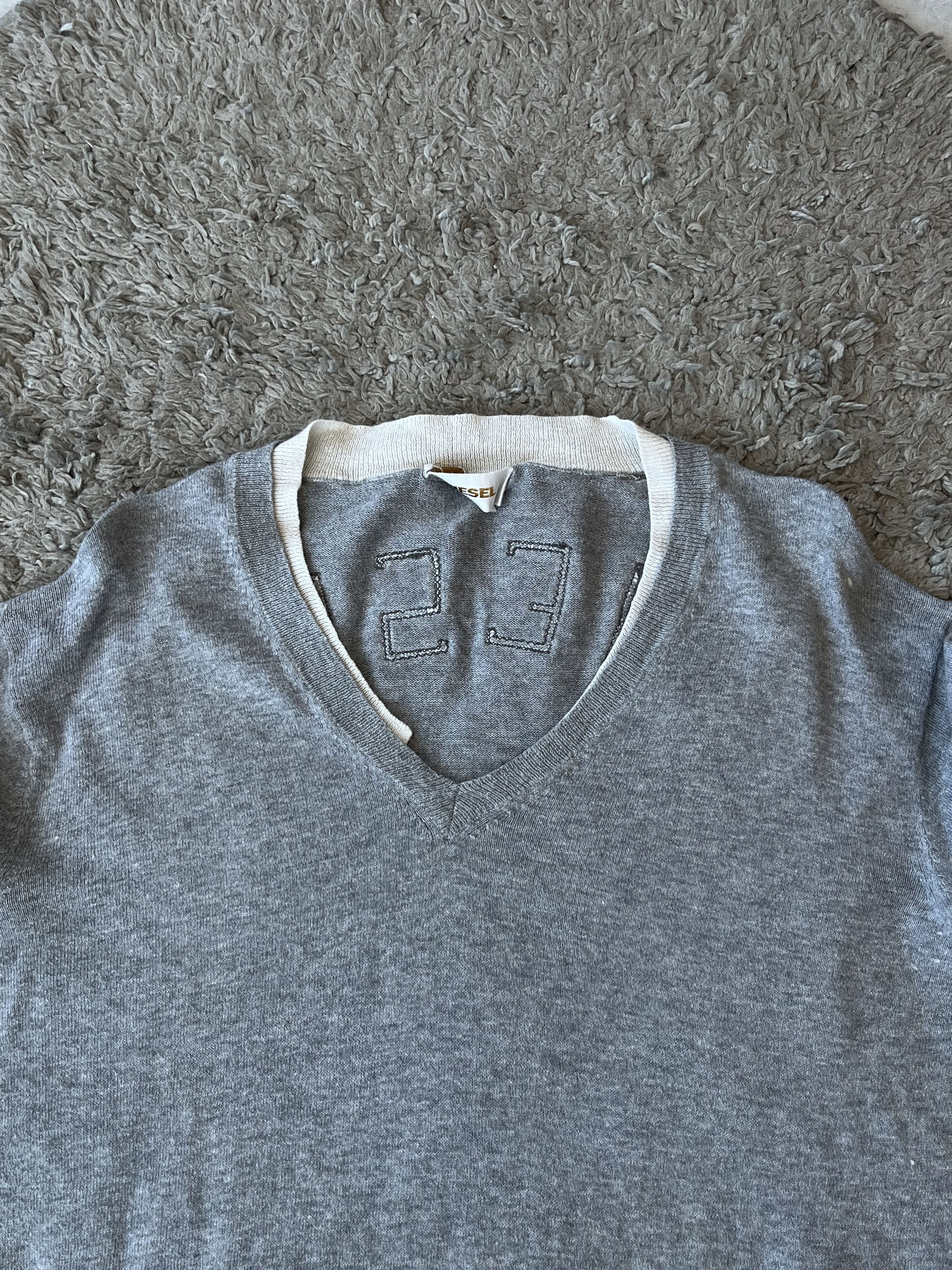 Diesel DIESEL INDUSTRY Sweater V Throat Big Logo Streetwear Size US L / EU 52-54 / 3 - 7 Thumbnail