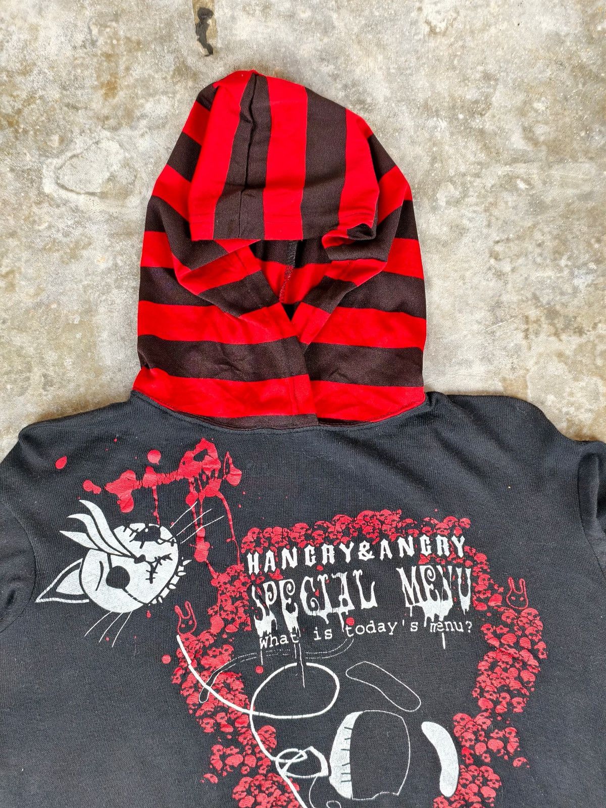 Japanese Brand Rare Design Japanese Hancry & Angry Hoodie Size US S / EU 44-46 / 1 - 3 Thumbnail
