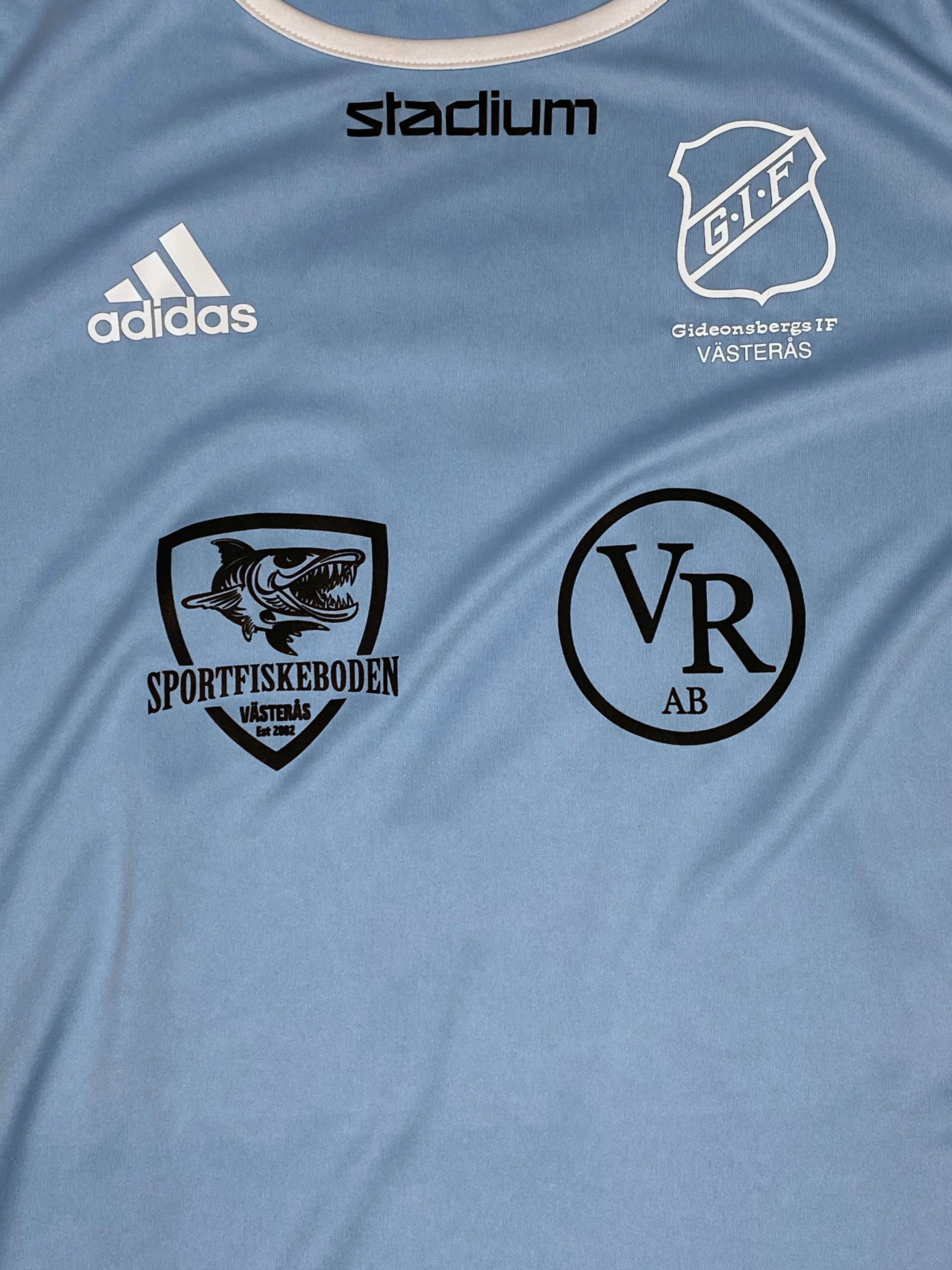 Vintage Adidas Sky Blue Many Logo GIF MCdonalds Jersey M724 Size US M / EU 48-50 / 2 - 5 Thumbnail