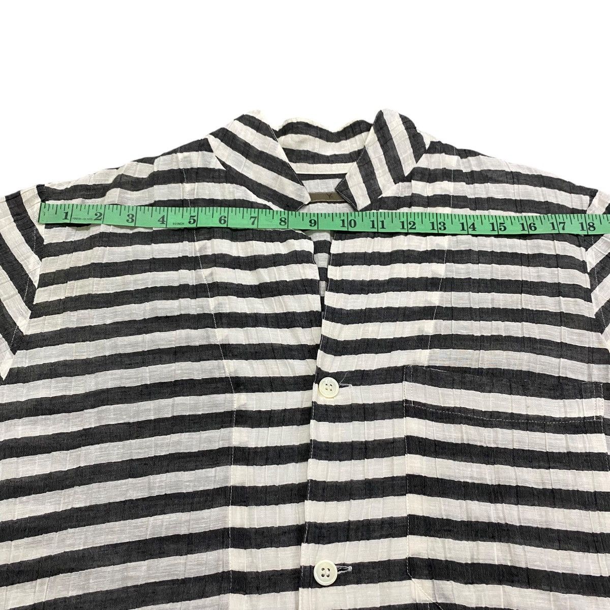 Y's × Yohji Yamamoto Vintage Y's Yohji Yamamoto Beige Striped Shirt Button Size M / US 6-8 / IT 42-44 - 12 Thumbnail