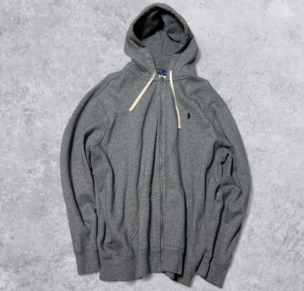 Polo Ralph Lauren Grey Polo Ralph Lauren Zip Up Hoodie Size US XXL / EU 58 / 5 - 1 Thumbnail