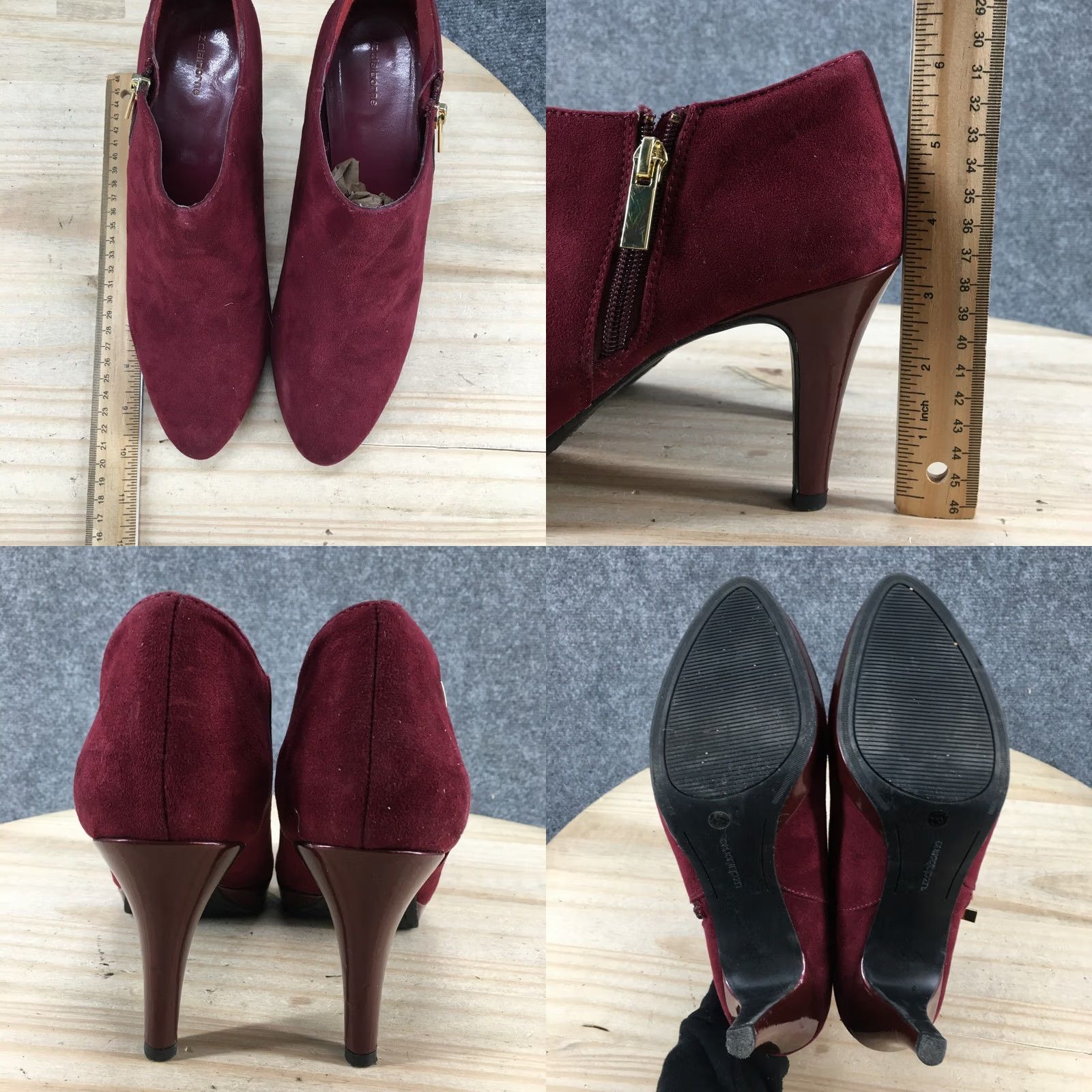 Liz Claiborne Liz Claiborne Boots Womens 9 M Casual Side Zip Stiletto Red Ankle Bootie Shoe Size US 9 / IT 39 - 9 Thumbnail