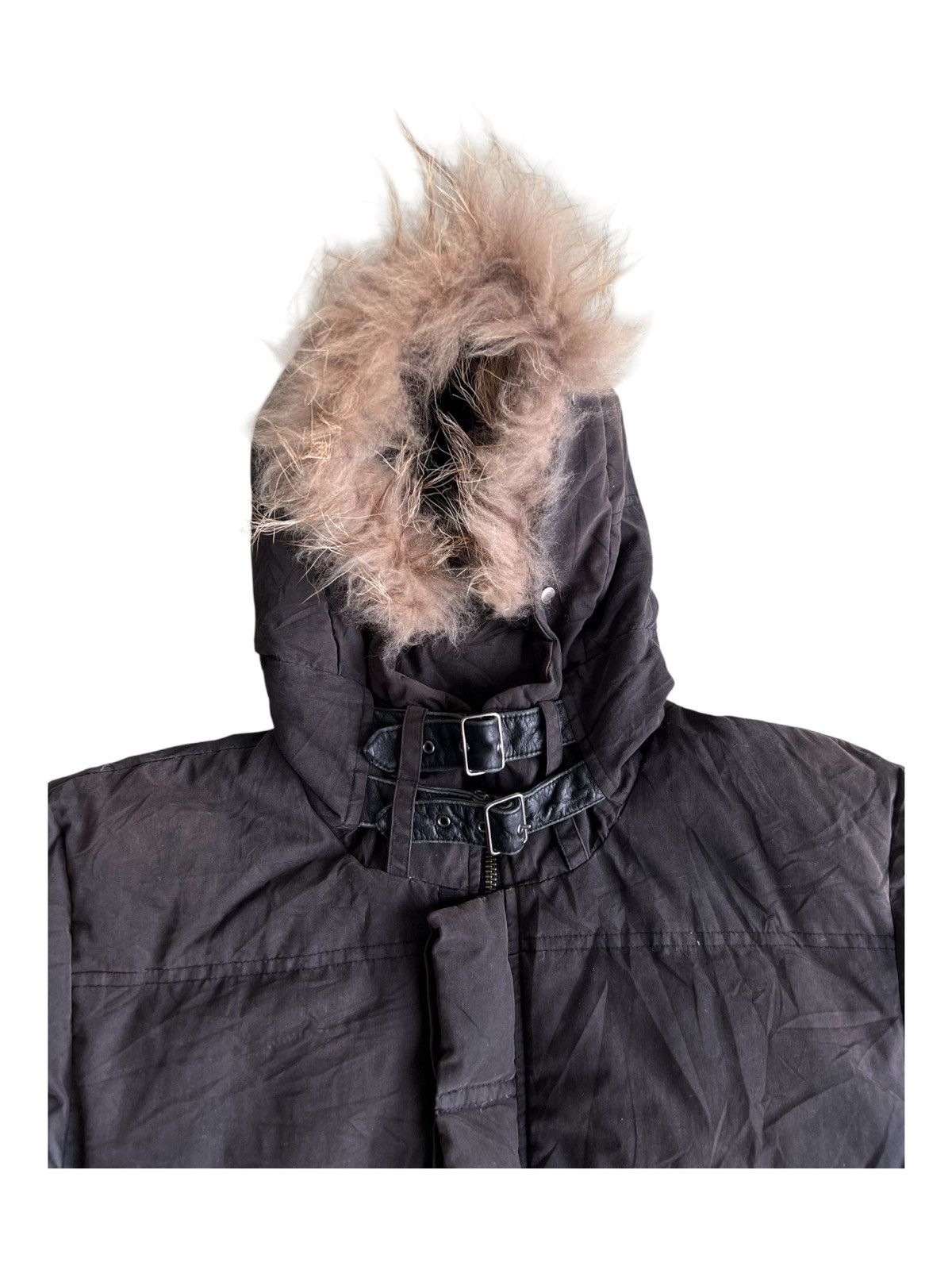 Yasuyuki Ishii Y2K Men's Melrose 🇯🇵 Racoon Fur Hoodie Bomber Down Jacket Size US M / EU 48-50 / 2 - 3 Thumbnail