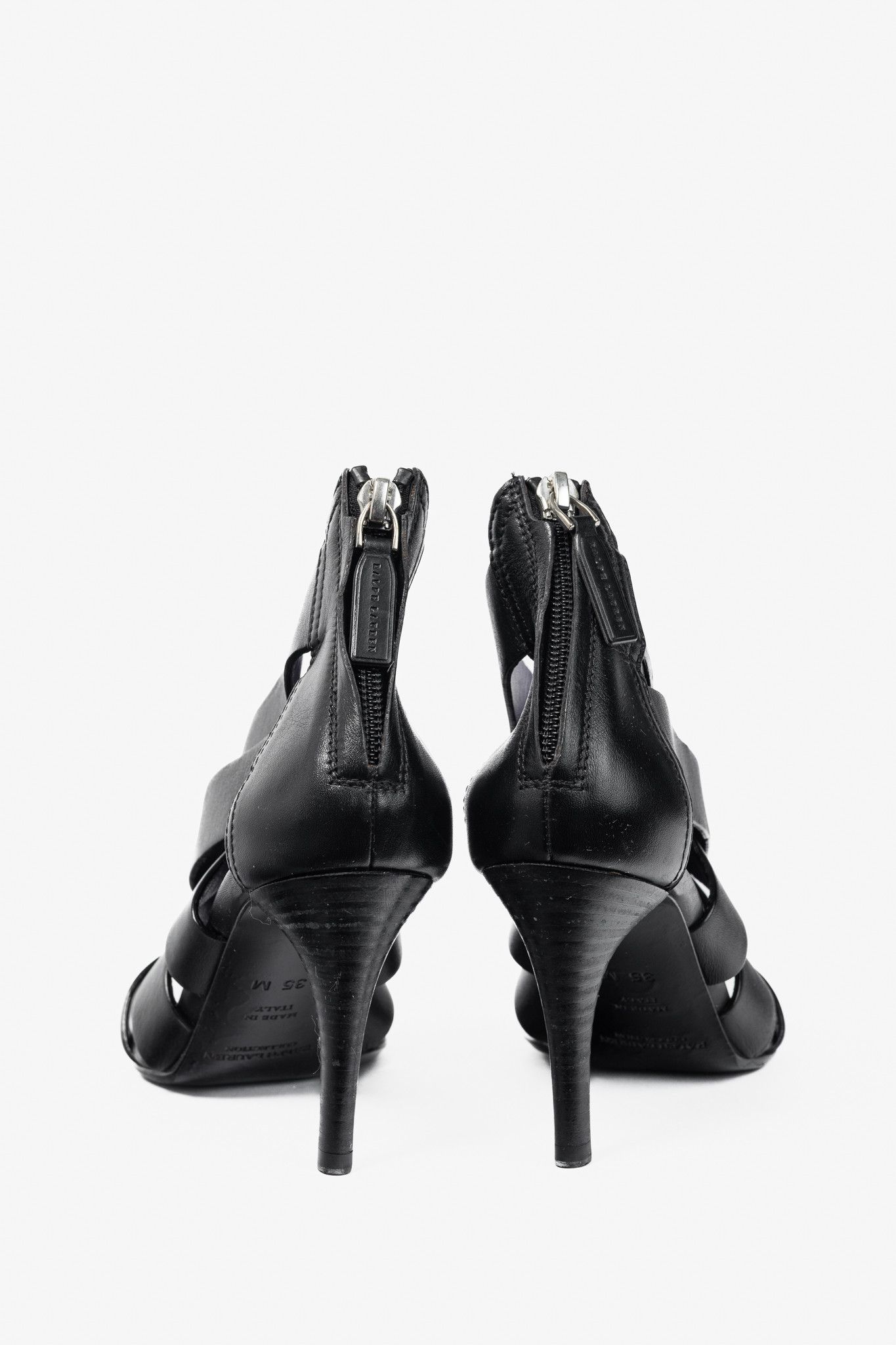 Ralph Lauren Ralph Lauren Collection Ardina II Strappy Leather Sandals Size US 4.5 / IT 34.5 - 3 Thumbnail