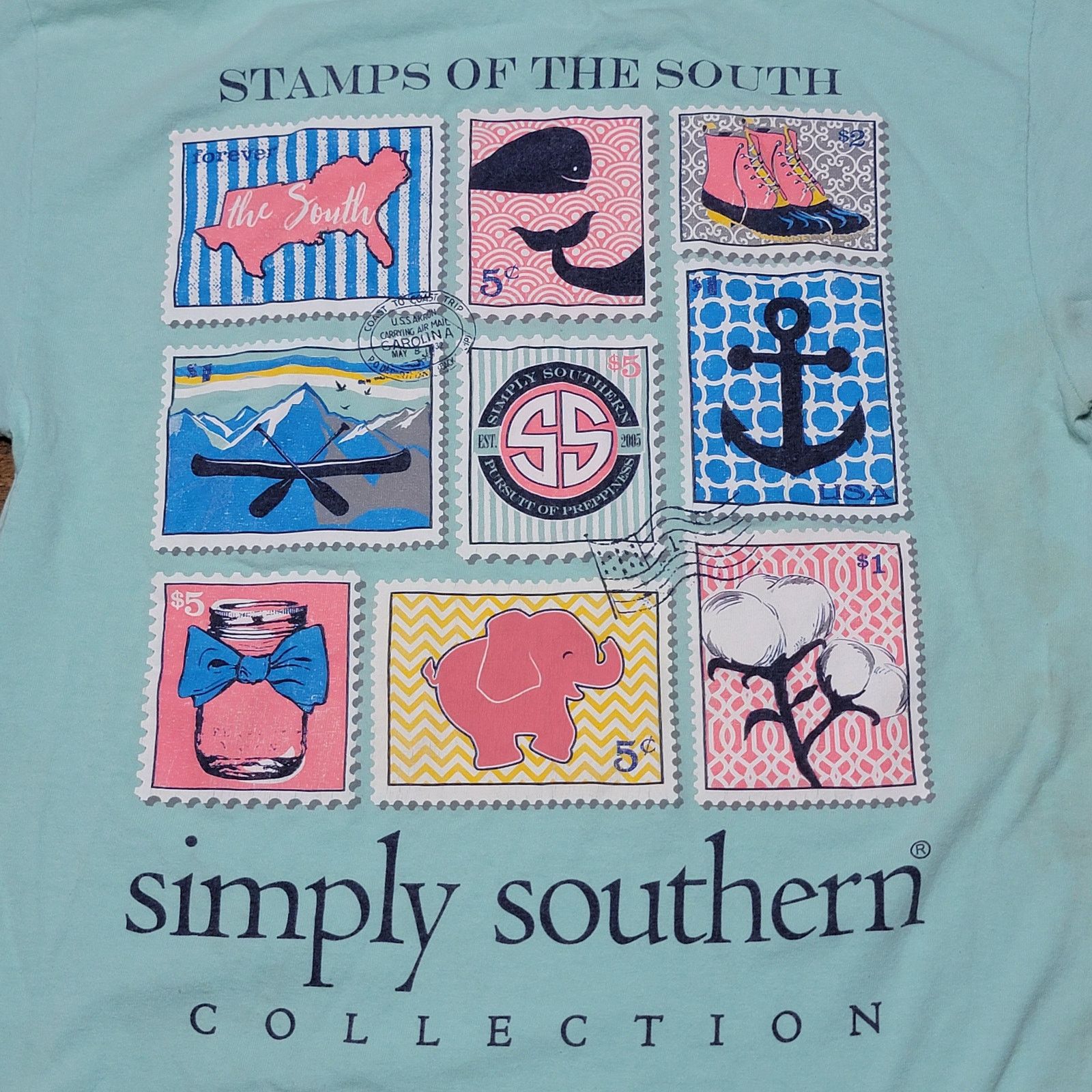 Other Simply Southern LS Tee "Stamps Of The South" - Size Small Size S / US 4 / IT 40 - 2 Thumbnail