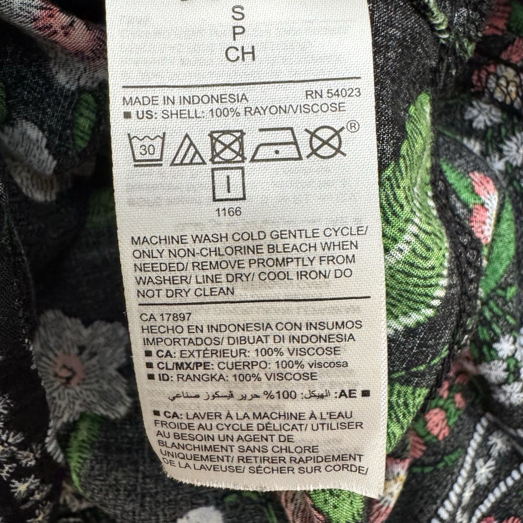 Old Navy Old Navy Blouse Shirt Womens S Black Rayon Boho Peasant Floral Long Sleeve Lightweight Spring Summer Festival Size S / US 4 / IT 40 - 6 Thumbnail