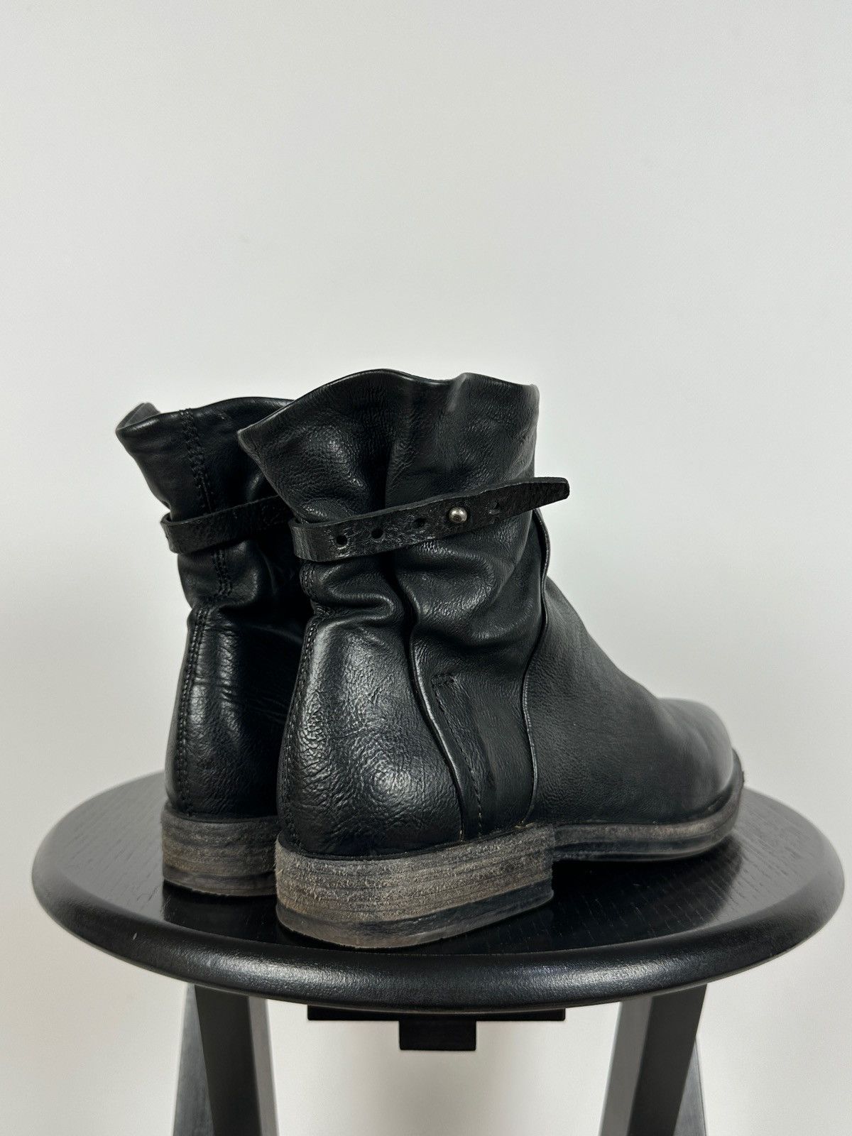 A.S.98 A.S.98. Airstep Black Leather Biker Ankle Boots Size US 8 / IT 38 - 5 Thumbnail