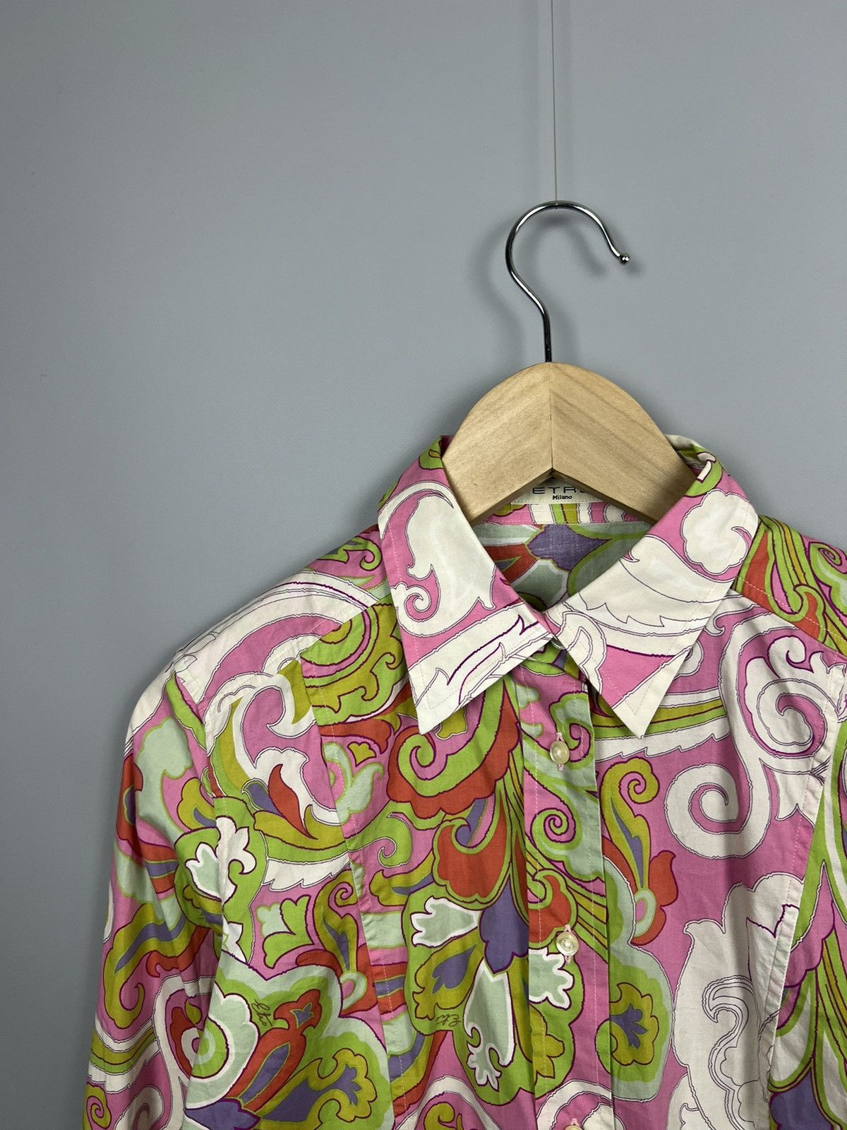 Etro Etro 46 Blouse Shirt Top Neutral Paisley floral print Size L / US 10 / IT 46 - 3 Thumbnail