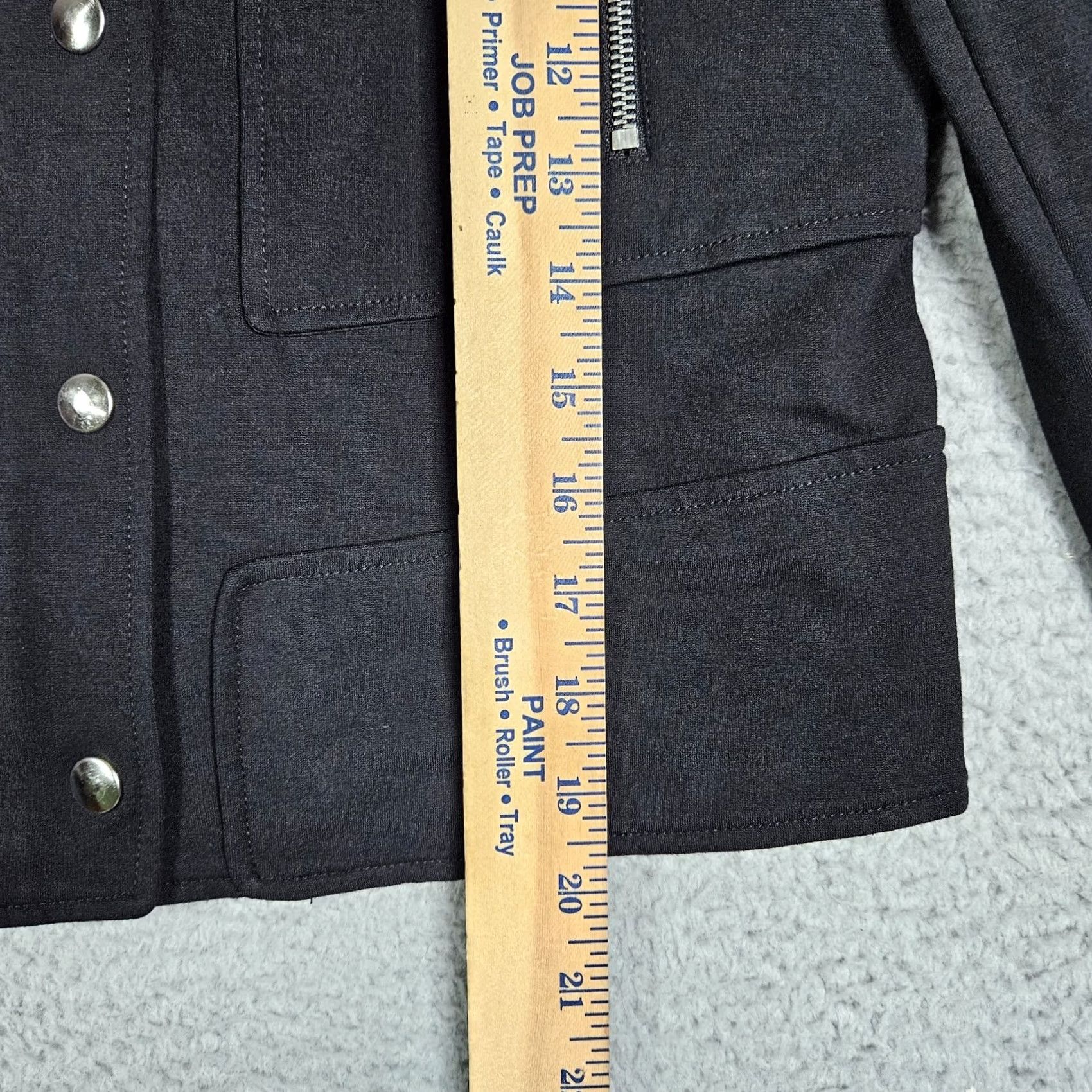 Theory Theory Zandita Snap Front Blazer Black Size S/P Women's Pockets Zipper Ponte Size S / US 4 / IT 40 - 3 Thumbnail