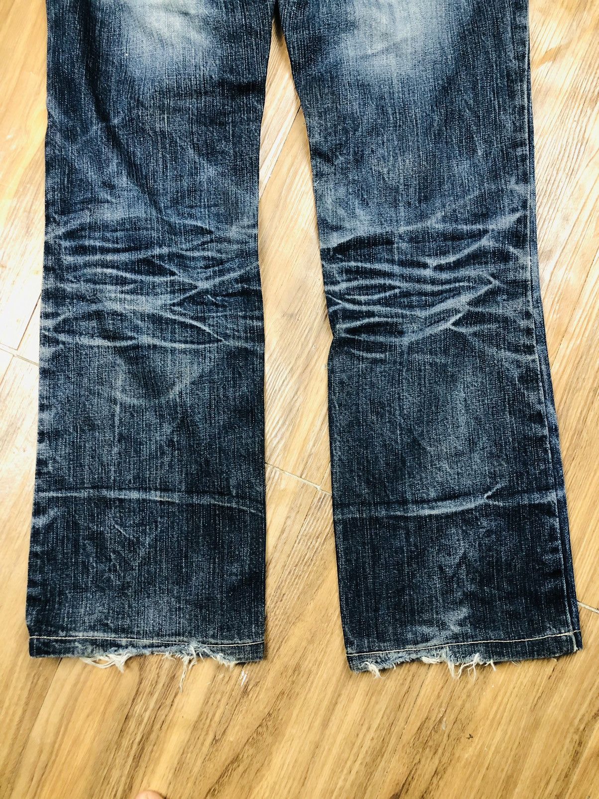 If Six Was Nine Lolita Jeans Y2K Distressed Bootcut/Flare Denim (Rare) (40) Size 32" / US 10 / IT 46 - 16 Thumbnail