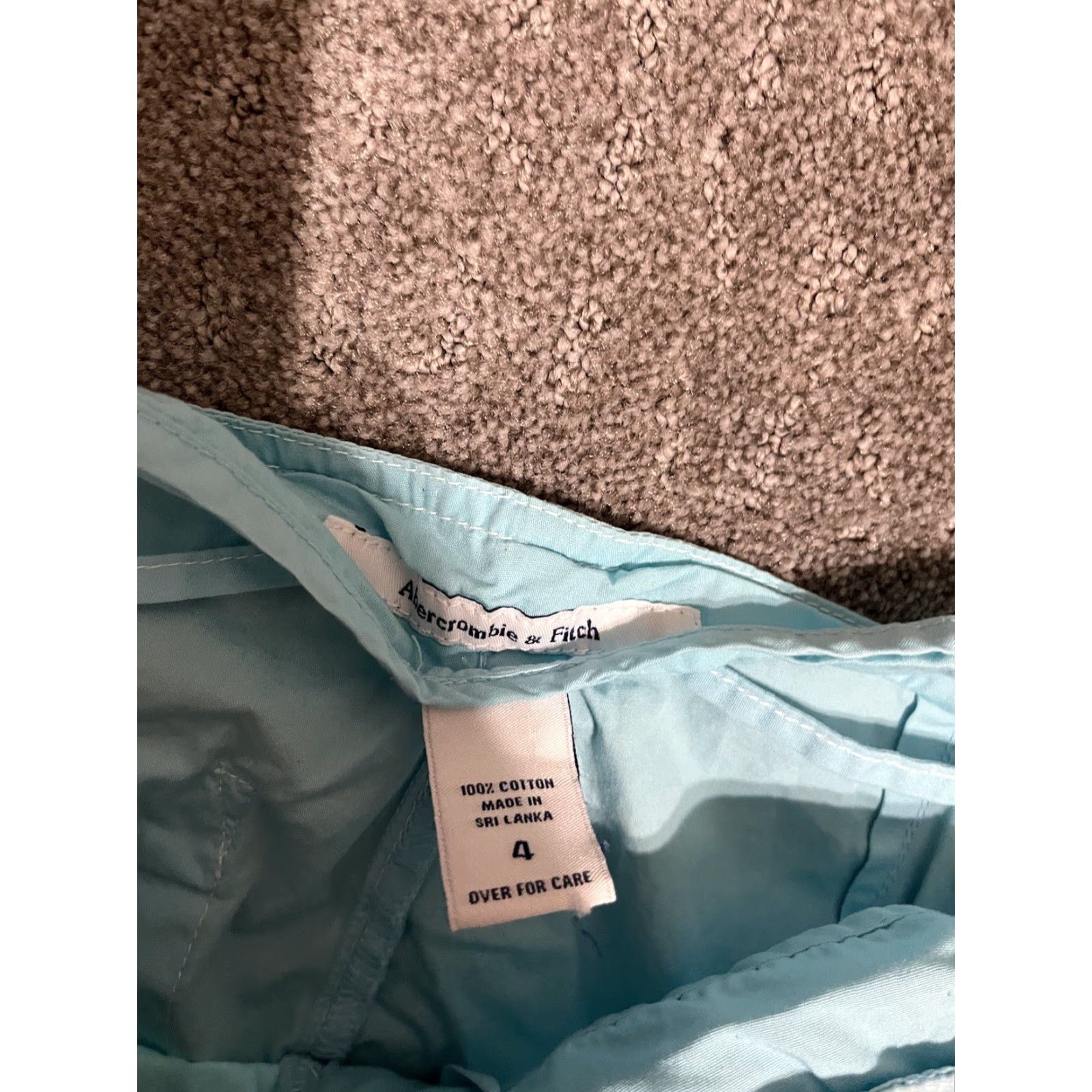 Abercrombie & Fitch Abercrombie & Fitch Tie Waist & Ankle Crop Pants 4 Blue Aqua Women's Cropped Pants Size 27" / US 4 / IT 40 - 6 Thumbnail